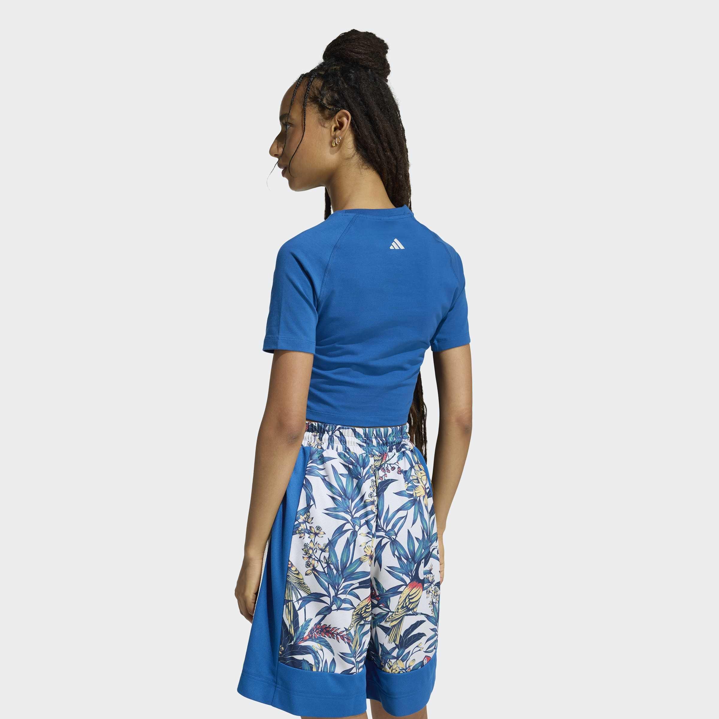 adidas X Farm Rio Graphic T-Shirt Cropped, Blue