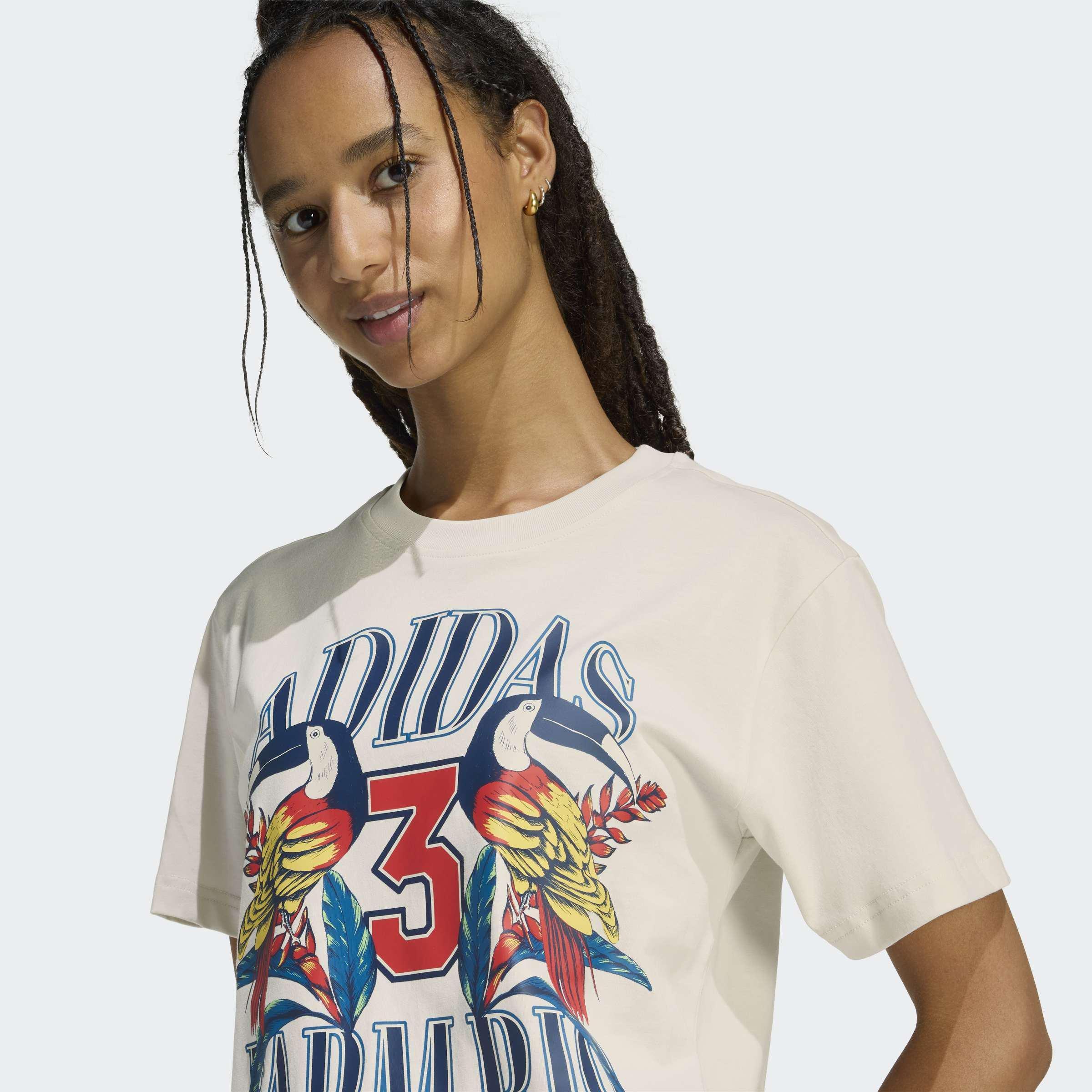 adidas X Farm Rio Graphic T-Shirt, Grey, A701_ONE, large image number 3