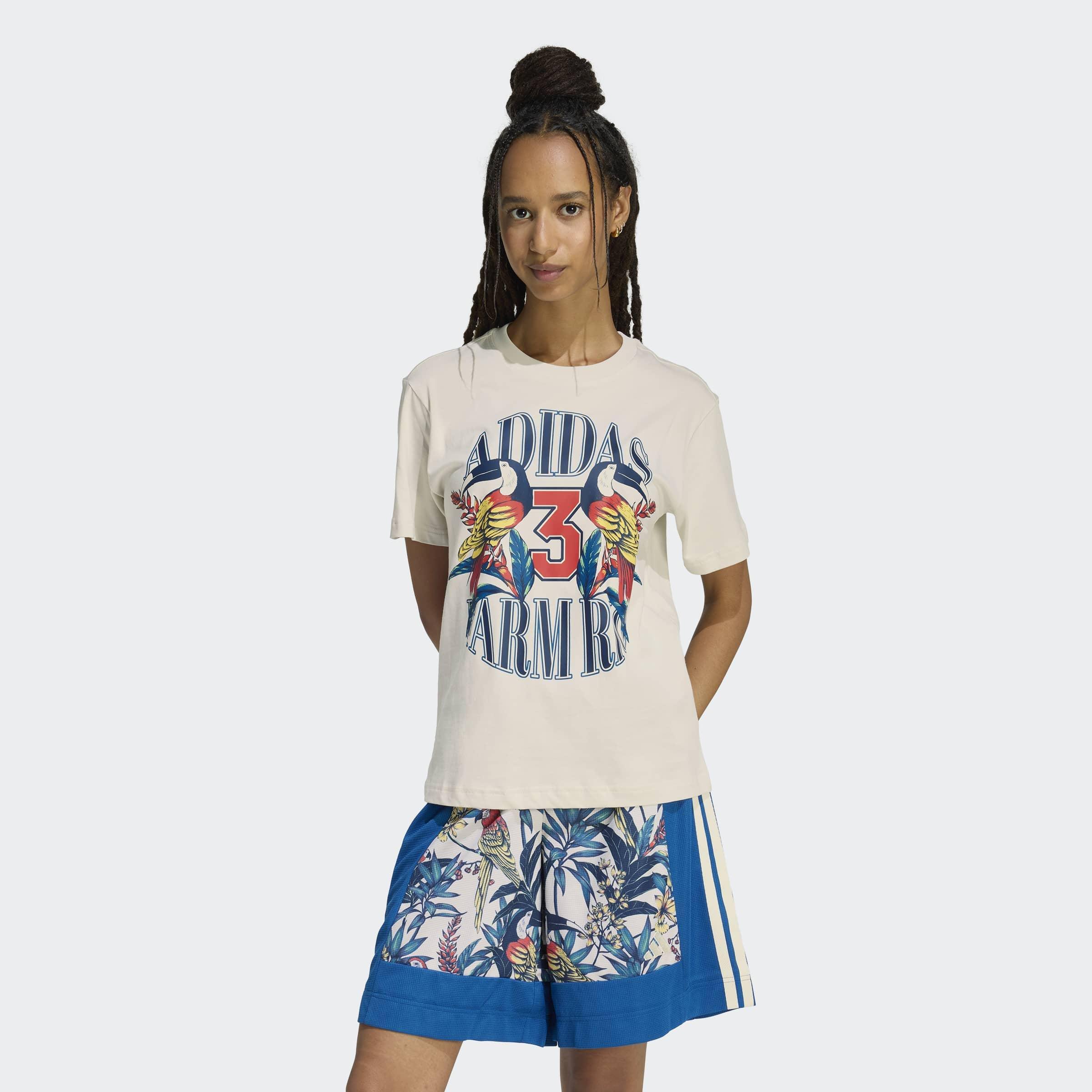 adidas X Farm Rio Graphic T-Shirt, Grey, A701_ONE, large image number 4