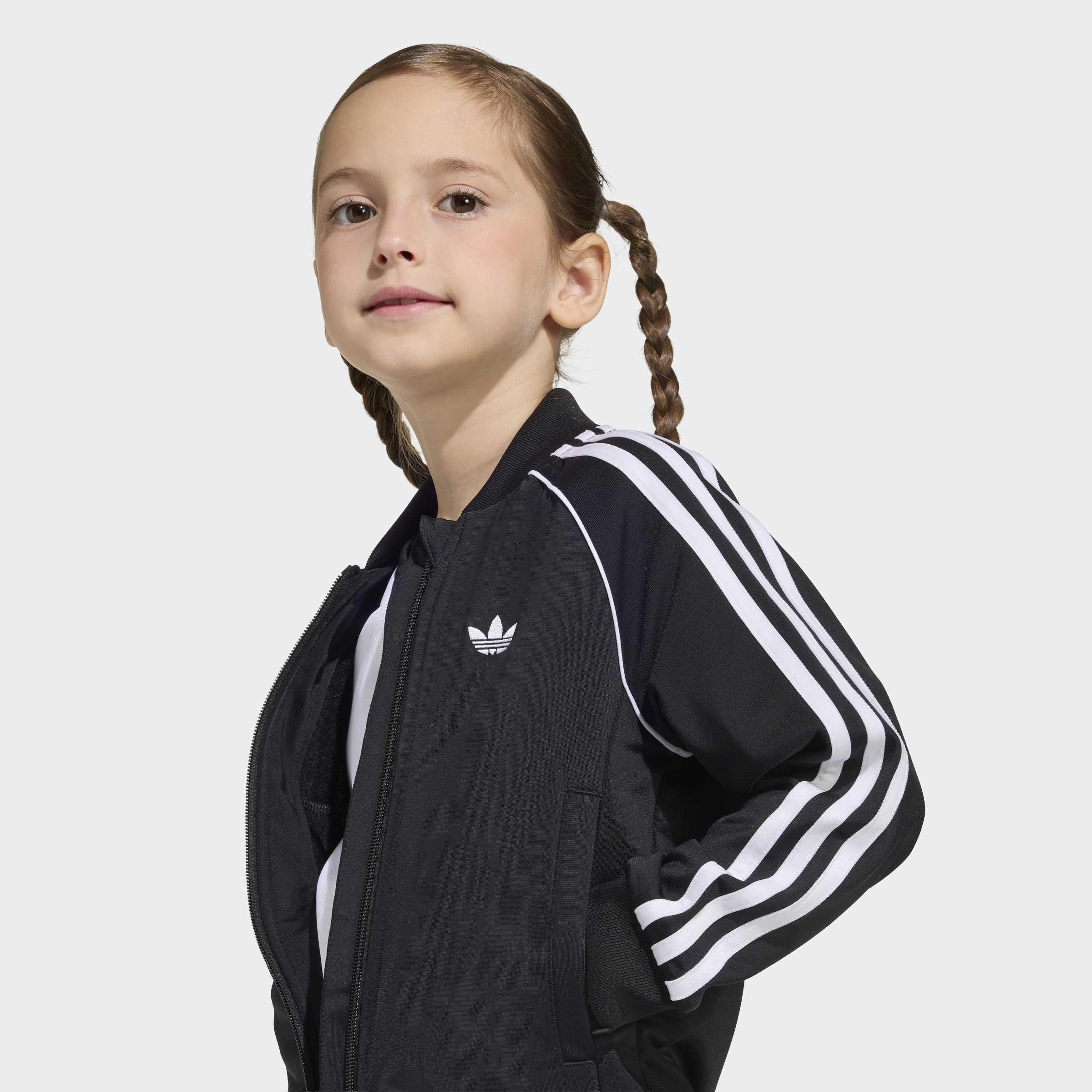 Kids Unisex SST Tracksuit, Black, A701_ONE, large image number 3