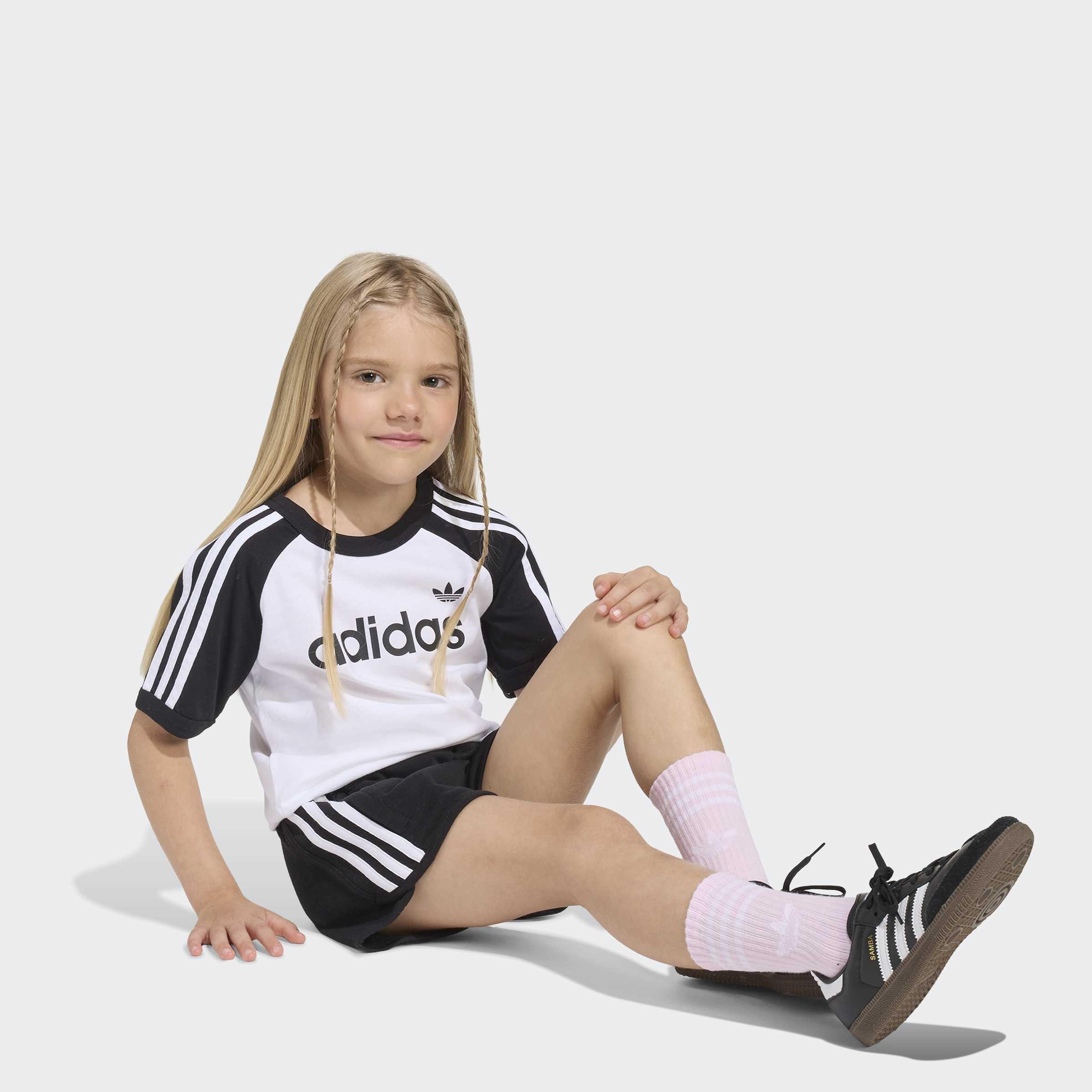 Kids Unisex Sprinter Short Tee Set, White, A701_ONE, large image number 4