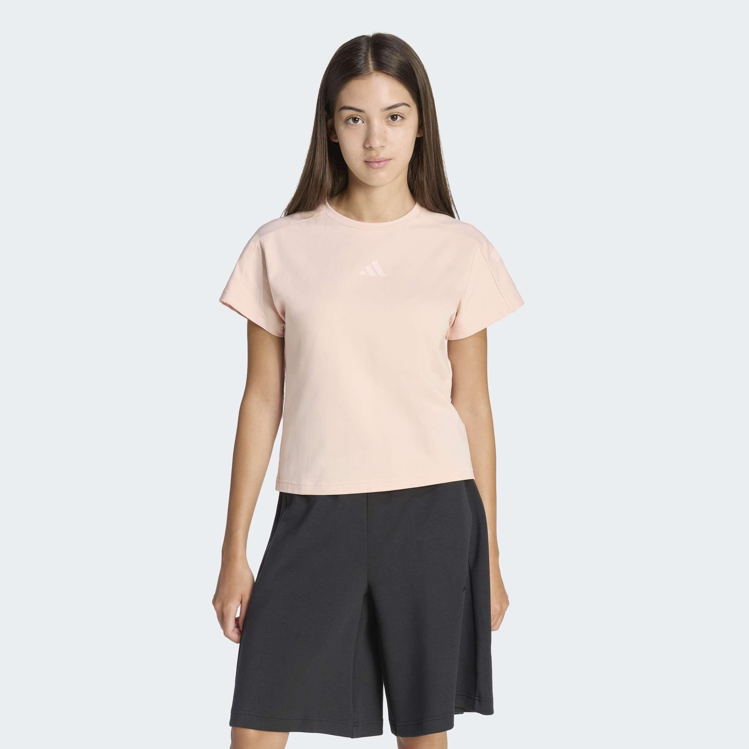 Kids Future Icons 3 Stripes T-Shirt, Pink, A701_ONE, large image number 3