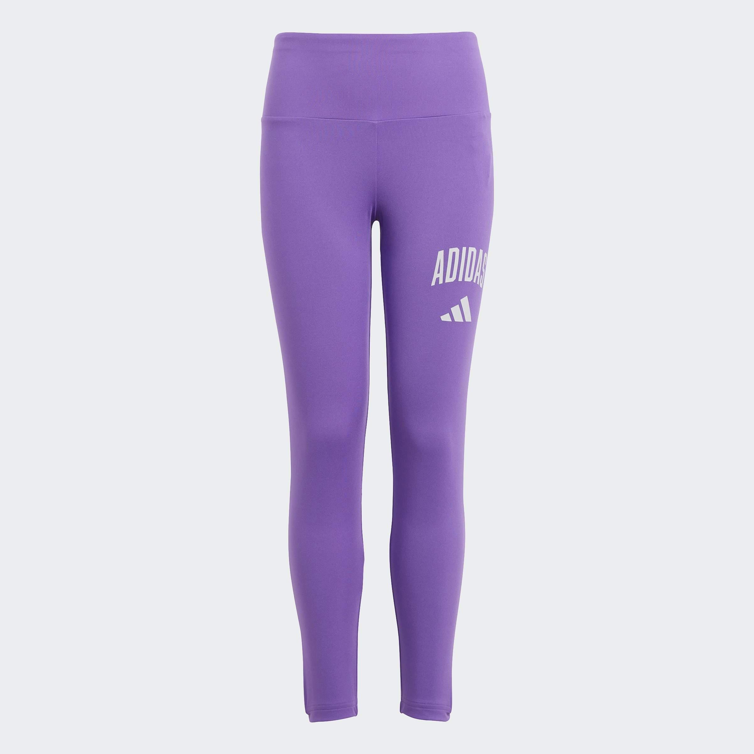 Kids Seasonals Collegiate Typography Leggings, Purple, A701_ONE, medium