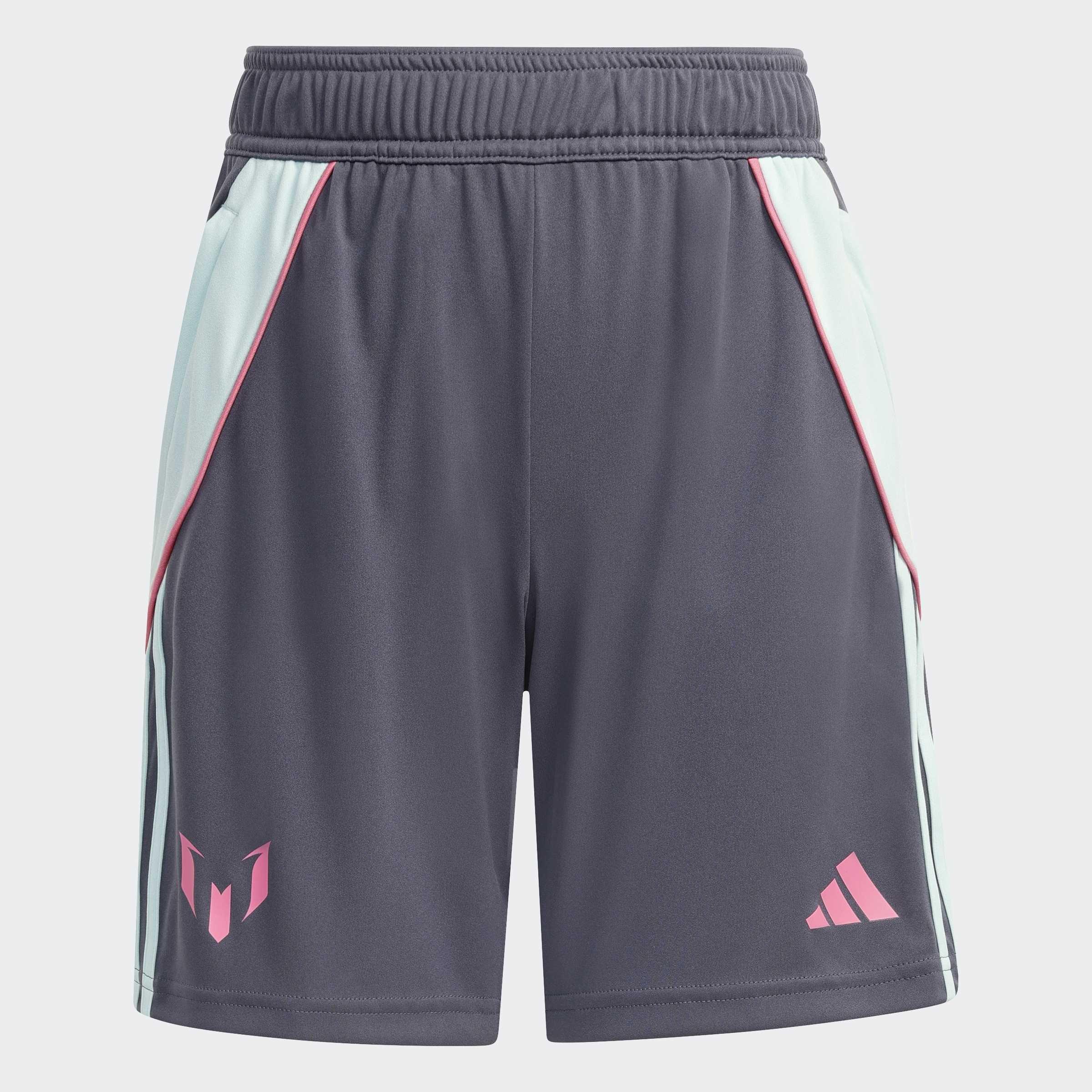 Kids Unisex Messi Shorts, Grey, A701_ONE, medium