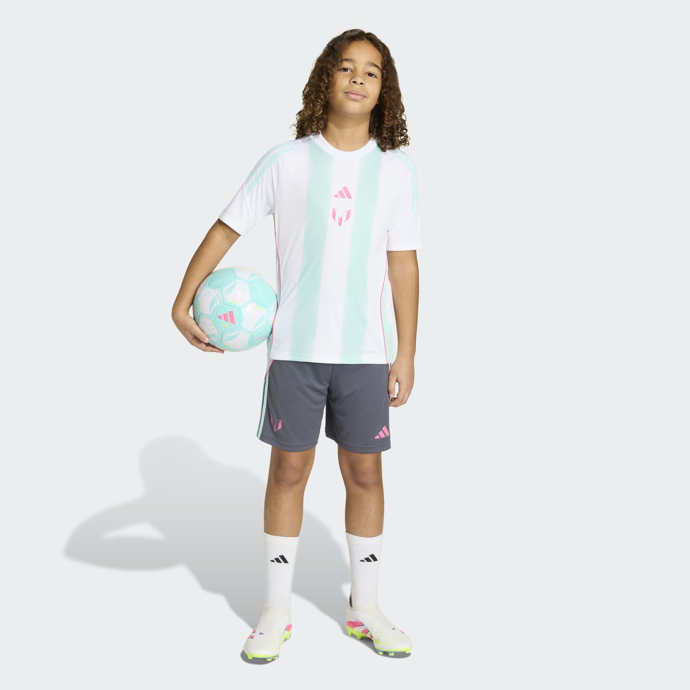 Kids Unisex Messi Shorts, Grey, A701_ONE, large image number 6
