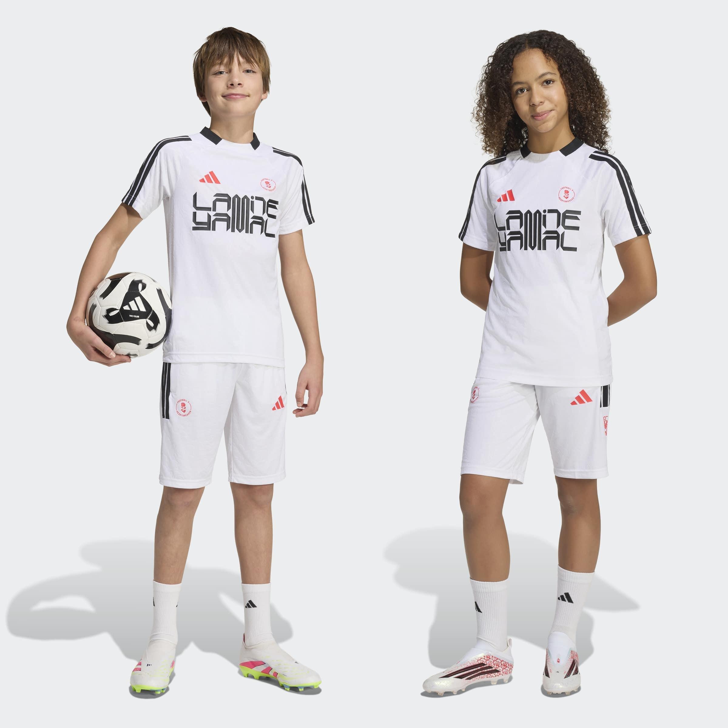 Kids Unisex Lamine Yamal Training Shorts, White, A701_ONE, large image number 5