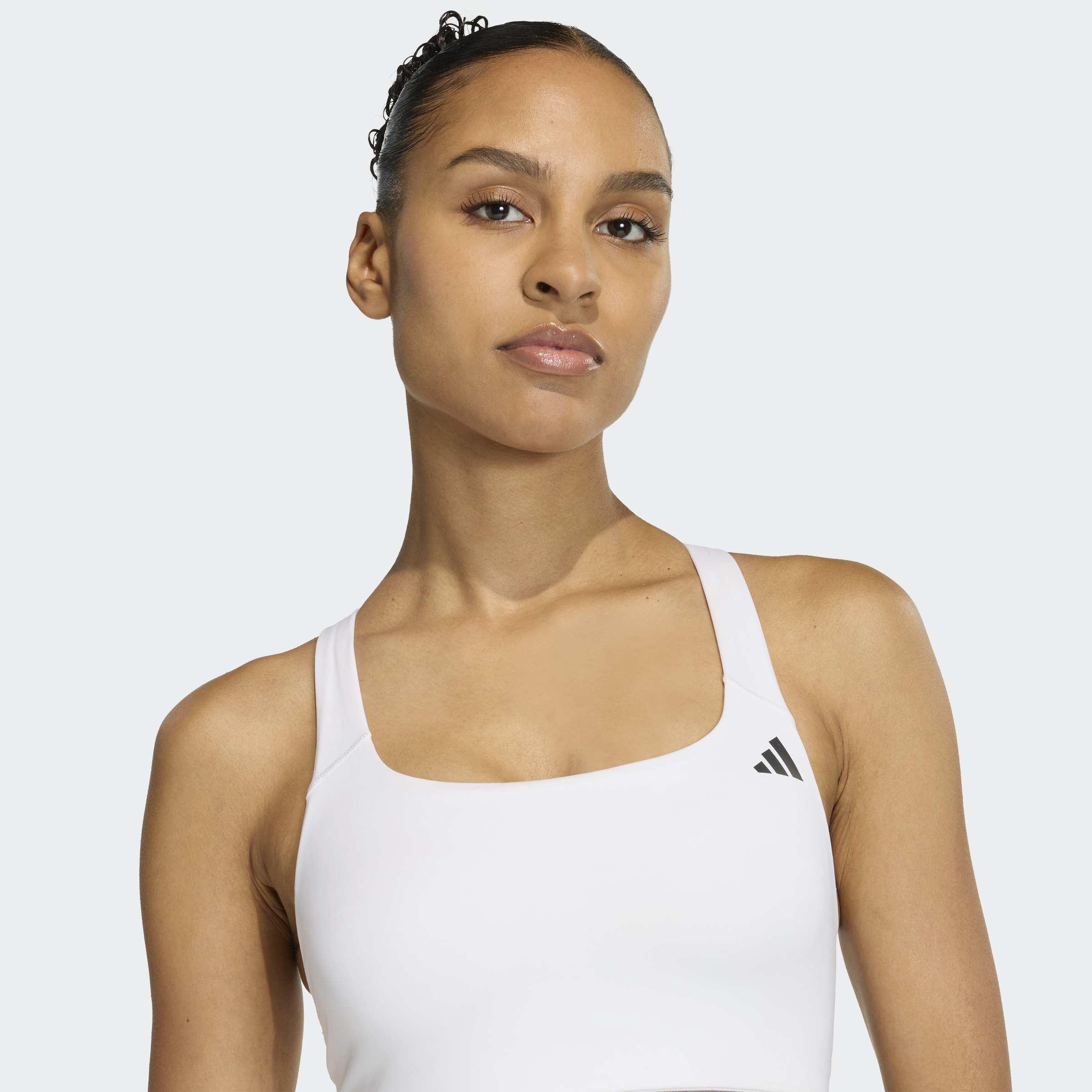 Optime Workout Medium Support Bra, White, A701_ONE, large image number 3