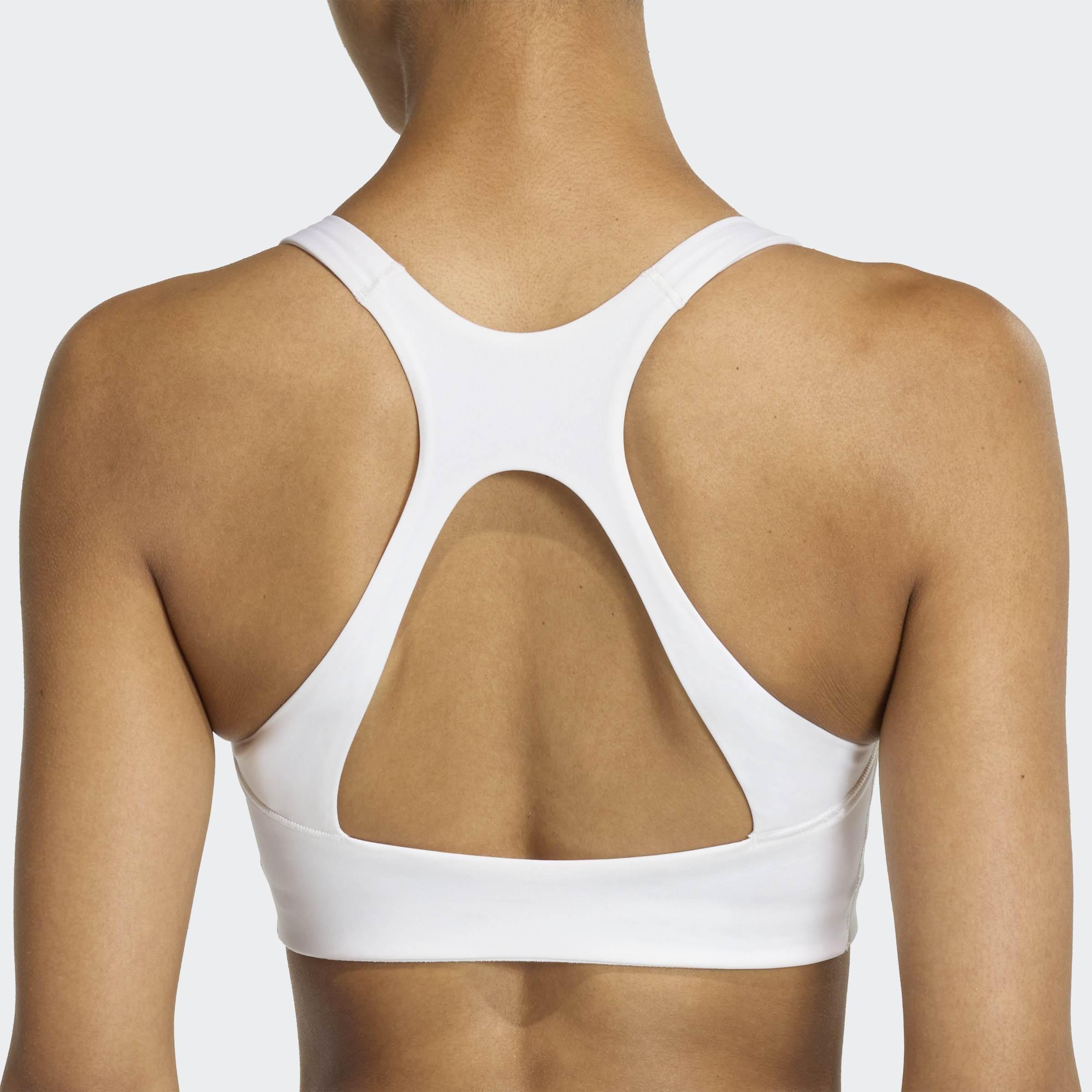 Optime Workout Medium Support Bra, White, A701_ONE, large image number 5
