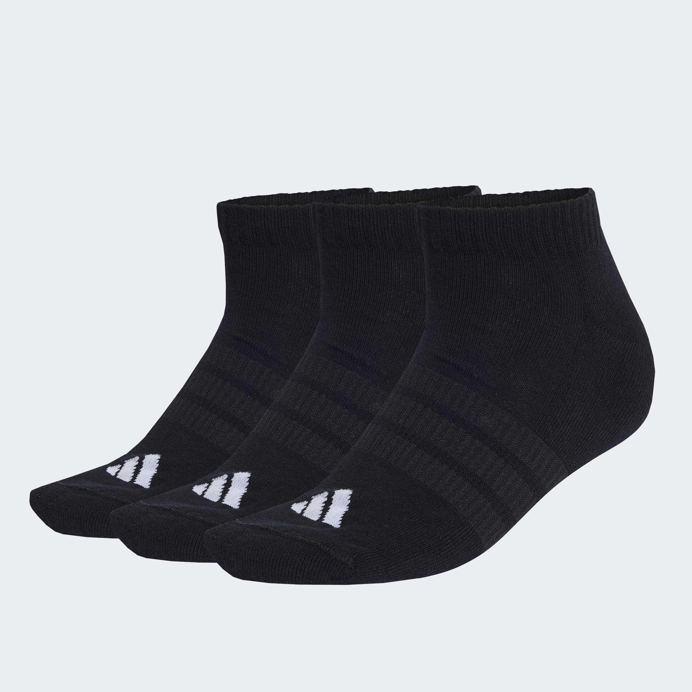 Unisex Cushioned Essentials Low Cut Socks - 3 Pair Pack, Black, A701_ONE, large image number 3