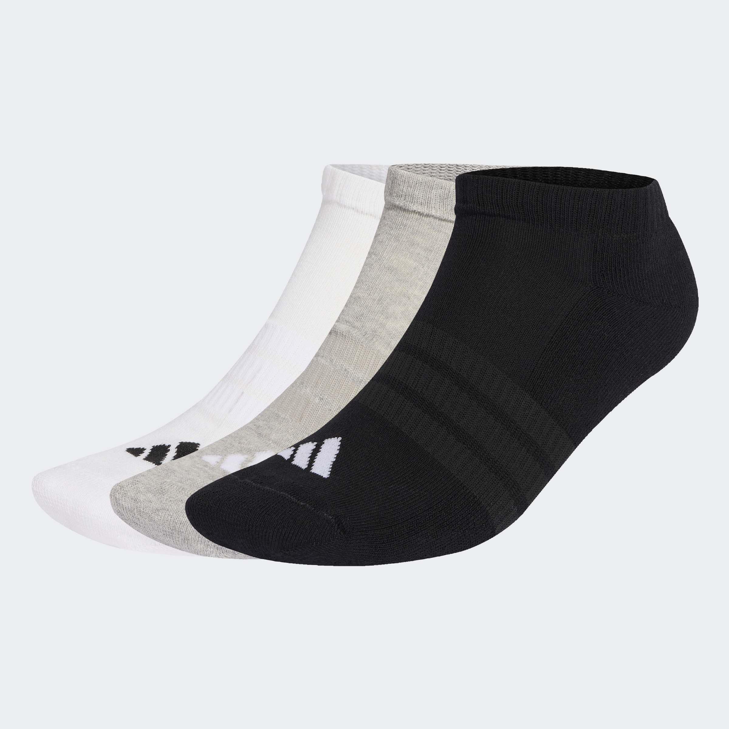 Unisex Cushioned Essentials Low Cut Socks - 3 Pair Pack, Multicolour, A701_ONE, large image number 3
