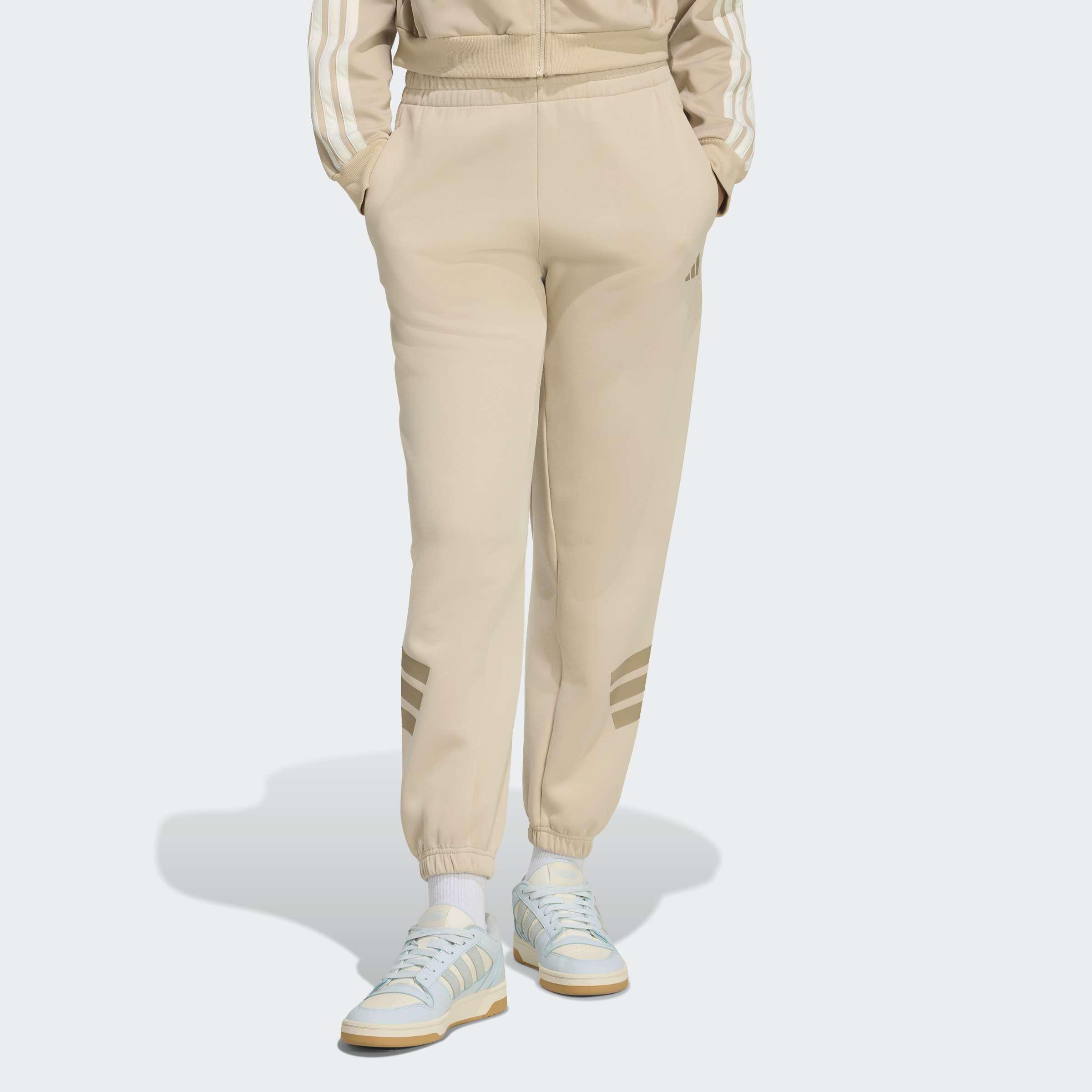 Future Icons 3-Stripes Tracksuit Bottoms, Beige, A701_ONE, large image number 4