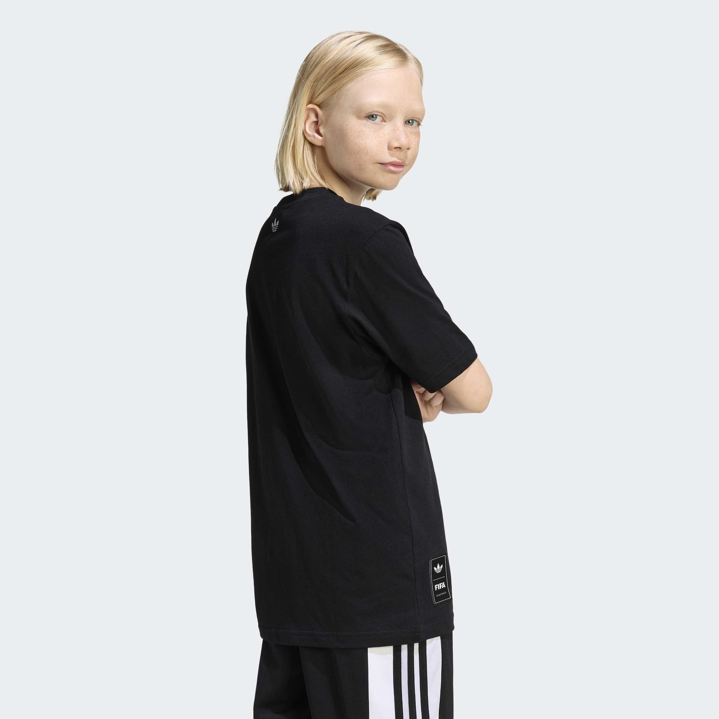 Kids Unisex Loose Graphic T-Shirt, Black