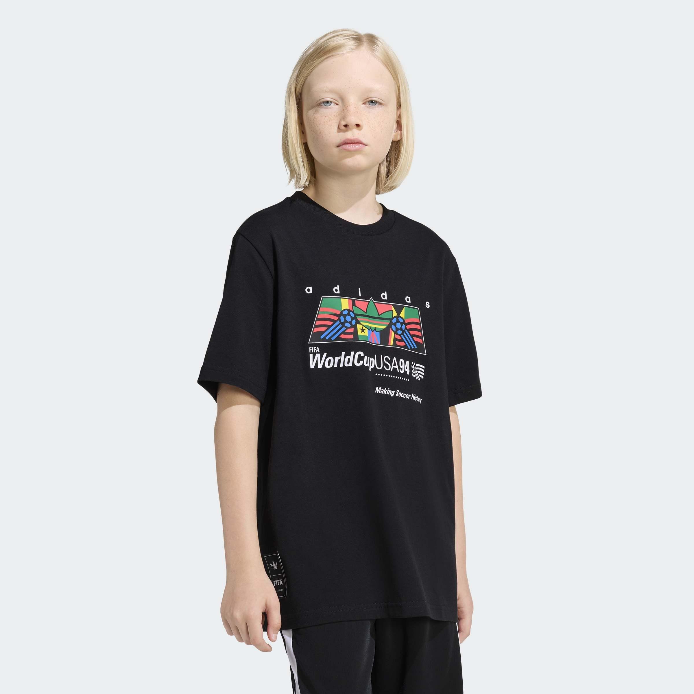 Kids Unisex Loose Graphic T-Shirt, Black, A701_ONE, large image number 4