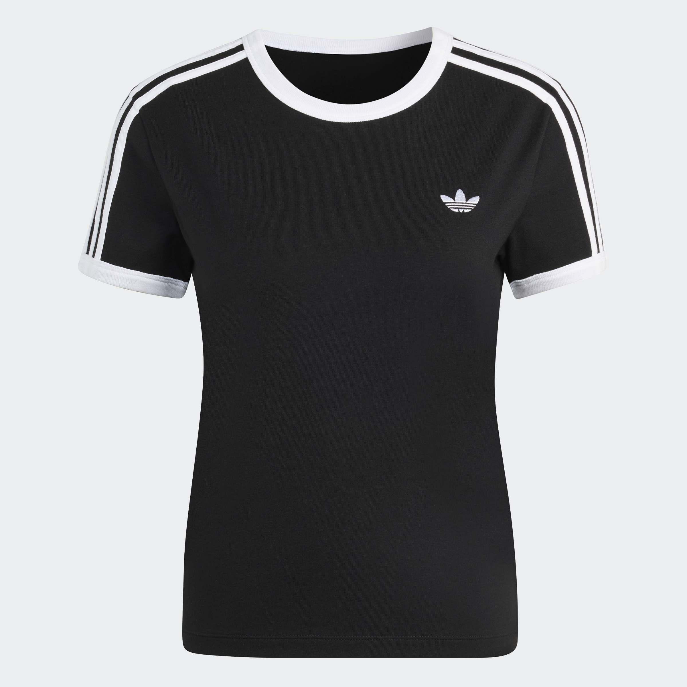 3 Stripes Slim T-Shirt, Black, A701_ONE, large image number 0