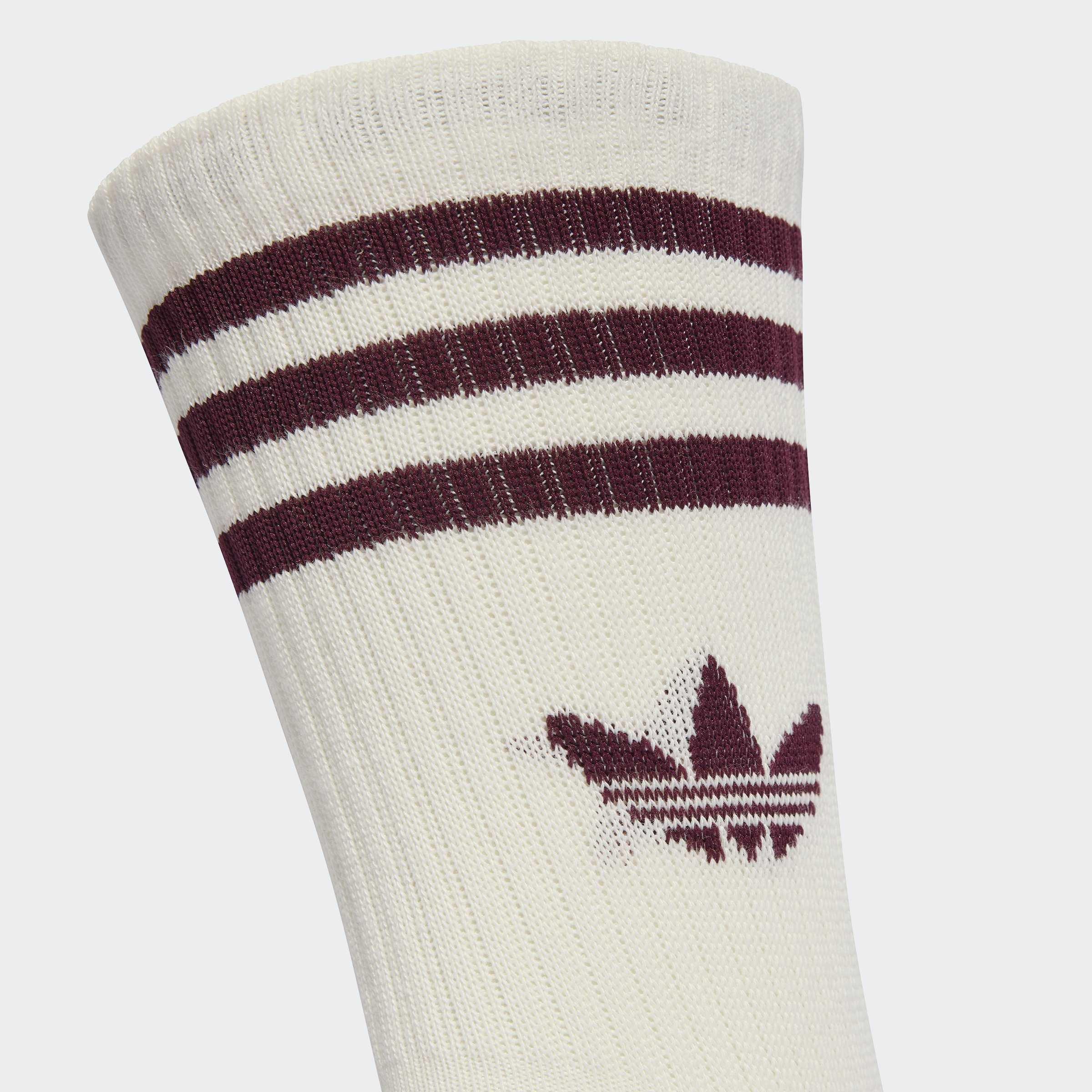 Unisex 3-Stripes Crew Socks - 3 Pairs, Multicolour, A701_ONE, large image number 2
