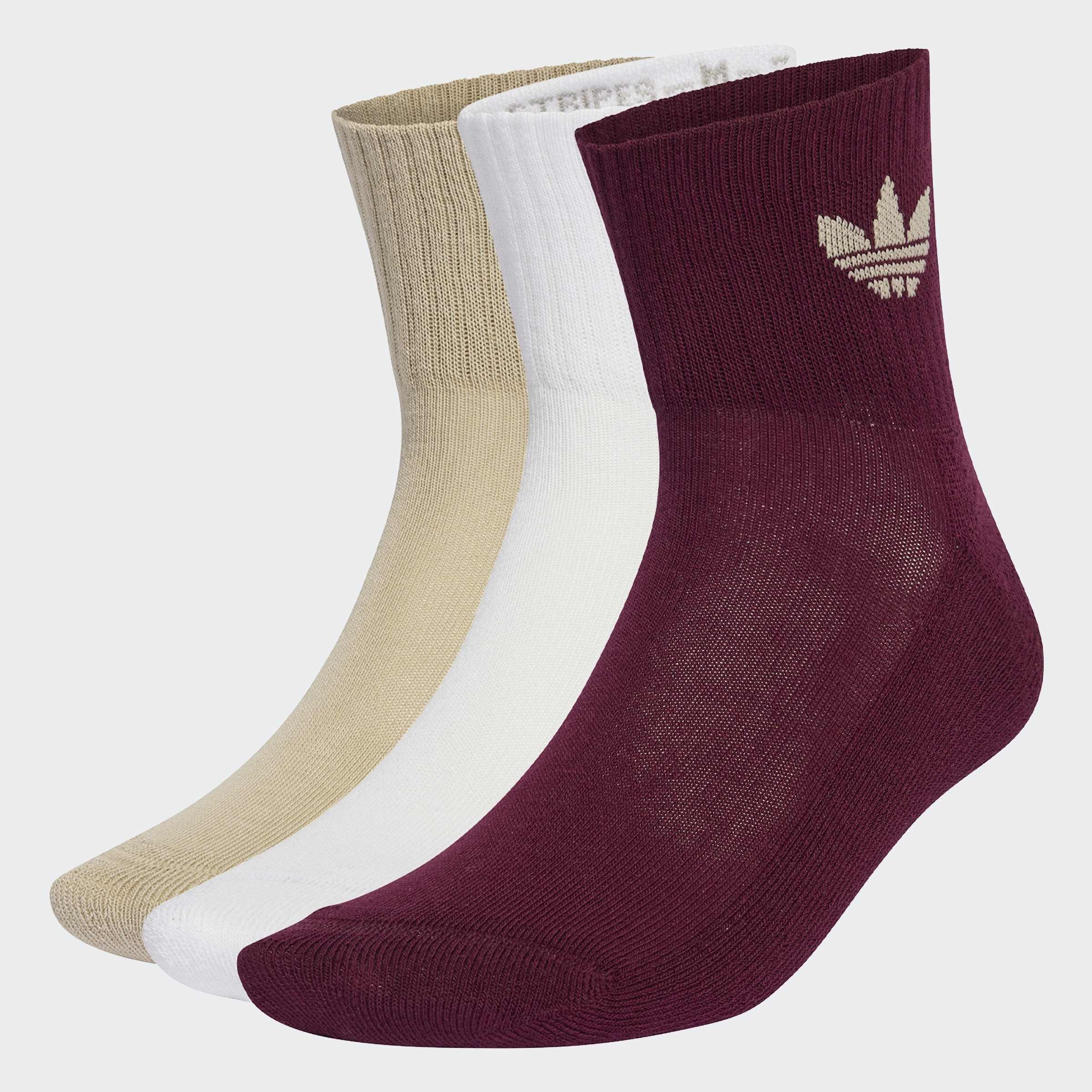 Unisex Mid Crew Socks 3 Pairs, Multicolour, A701_ONE, large image number 3