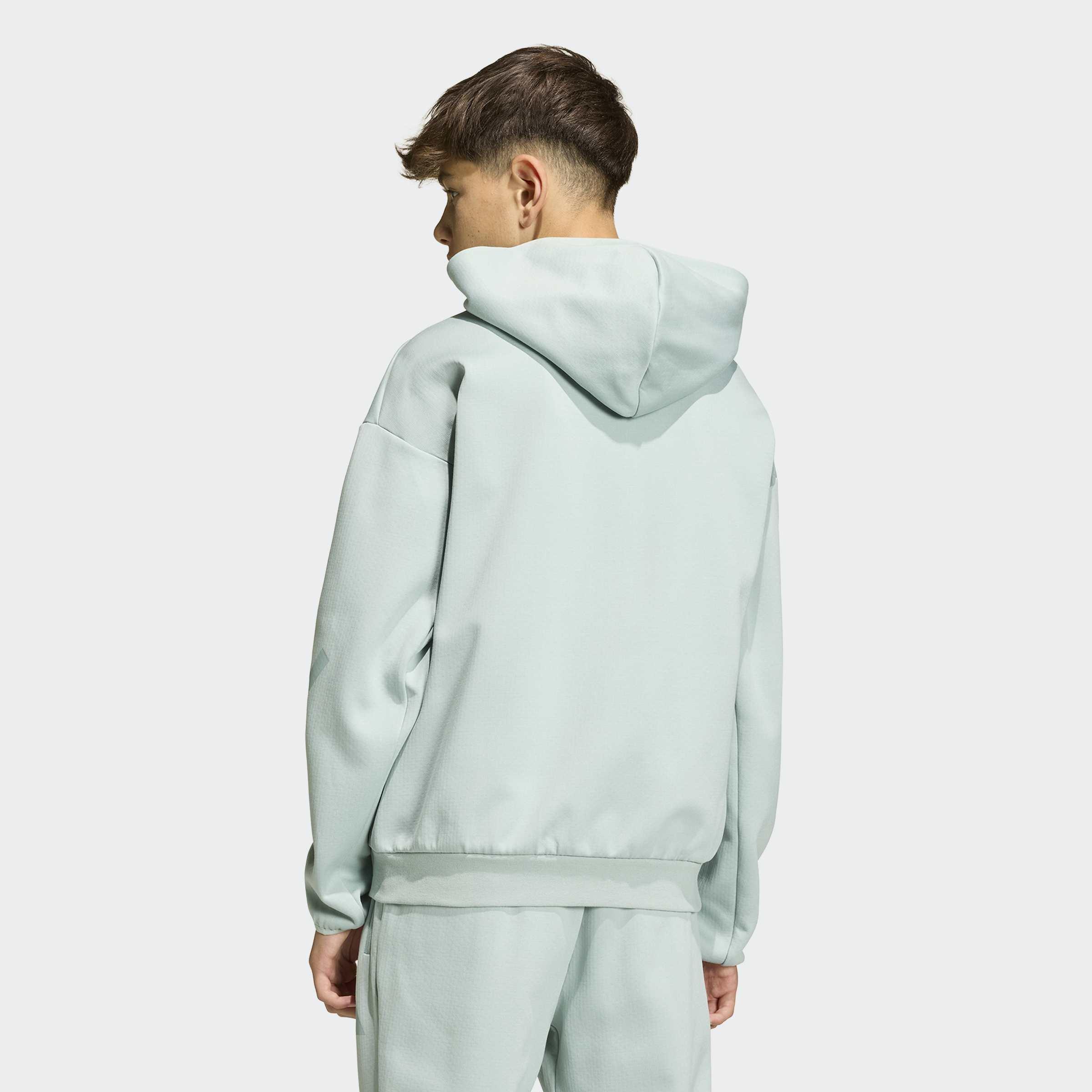 Kids Unisex adidas Z.N.E. Full-Zip Hooded Track Jacket, Green, A701_ONE, large image number 1