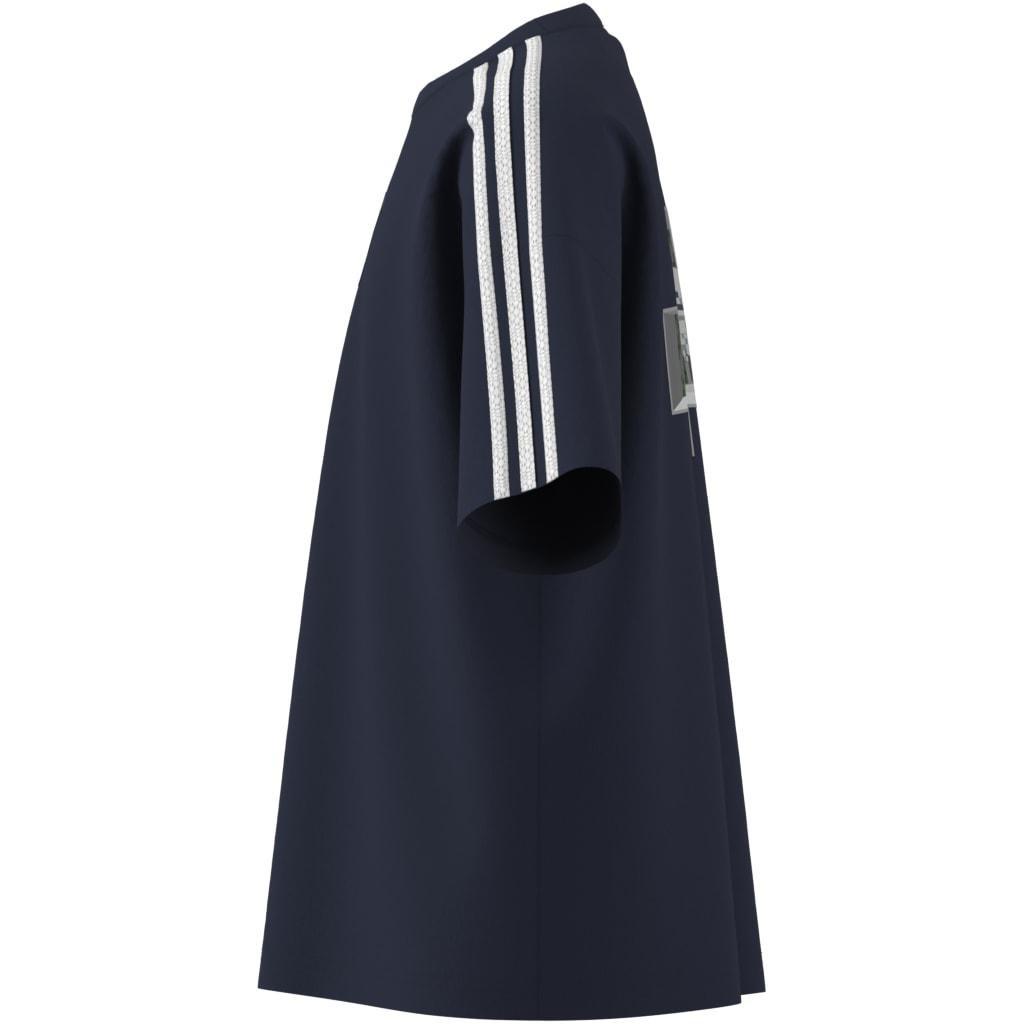 Kids Unisex adidas Originals X Minecraft Graphic T-Shirt, Blue, A701_ONE, large image number 12