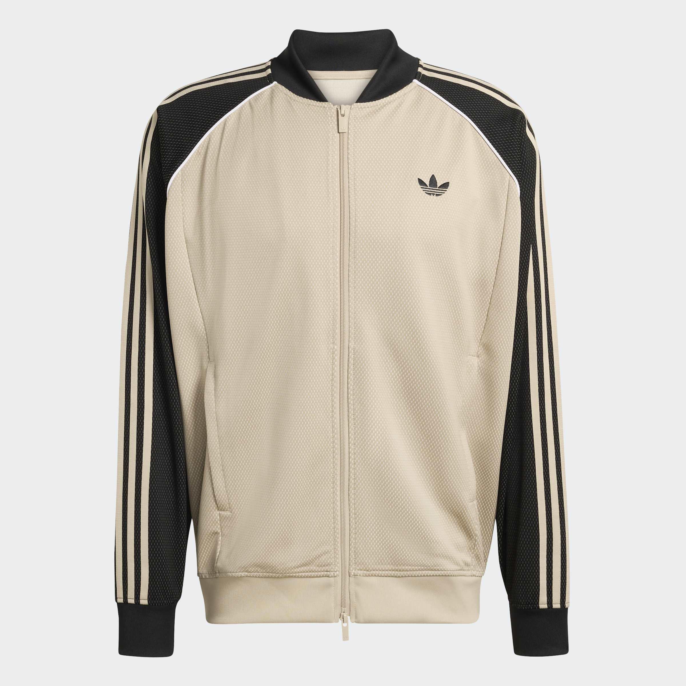 Loose Mesh Track Top, Beige, A701_ONE, large image number 0
