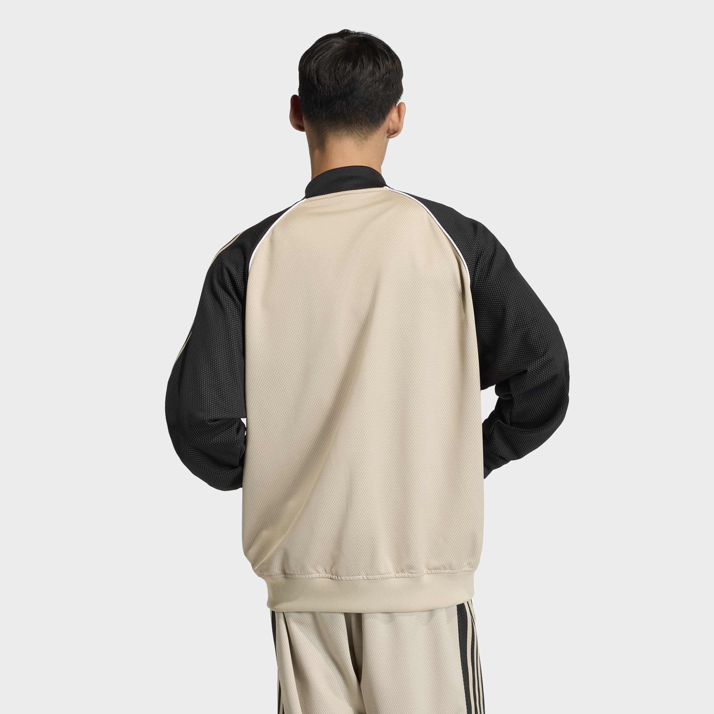 Loose Mesh Track Top, Beige, A701_ONE, large image number 1