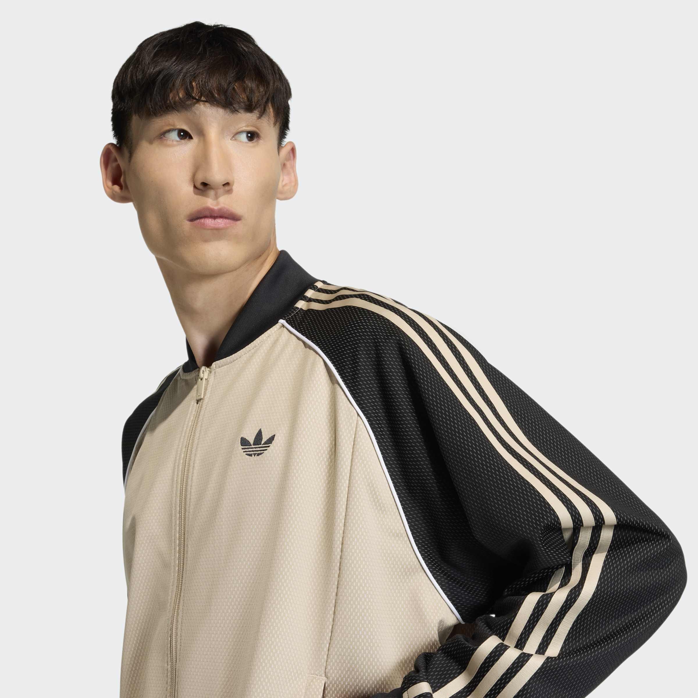 Loose Mesh Track Top, Beige, A701_ONE, large image number 2