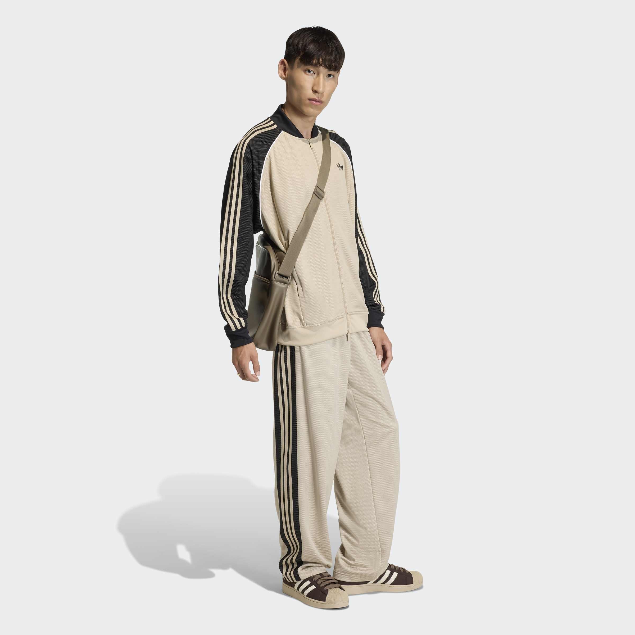 Loose Mesh Track Top, Beige, A701_ONE, large image number 5