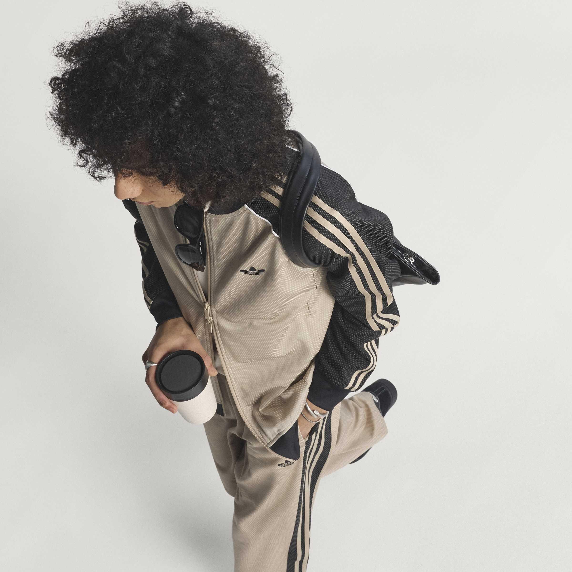 Loose Mesh Track Top, Beige, A701_ONE, large image number 10