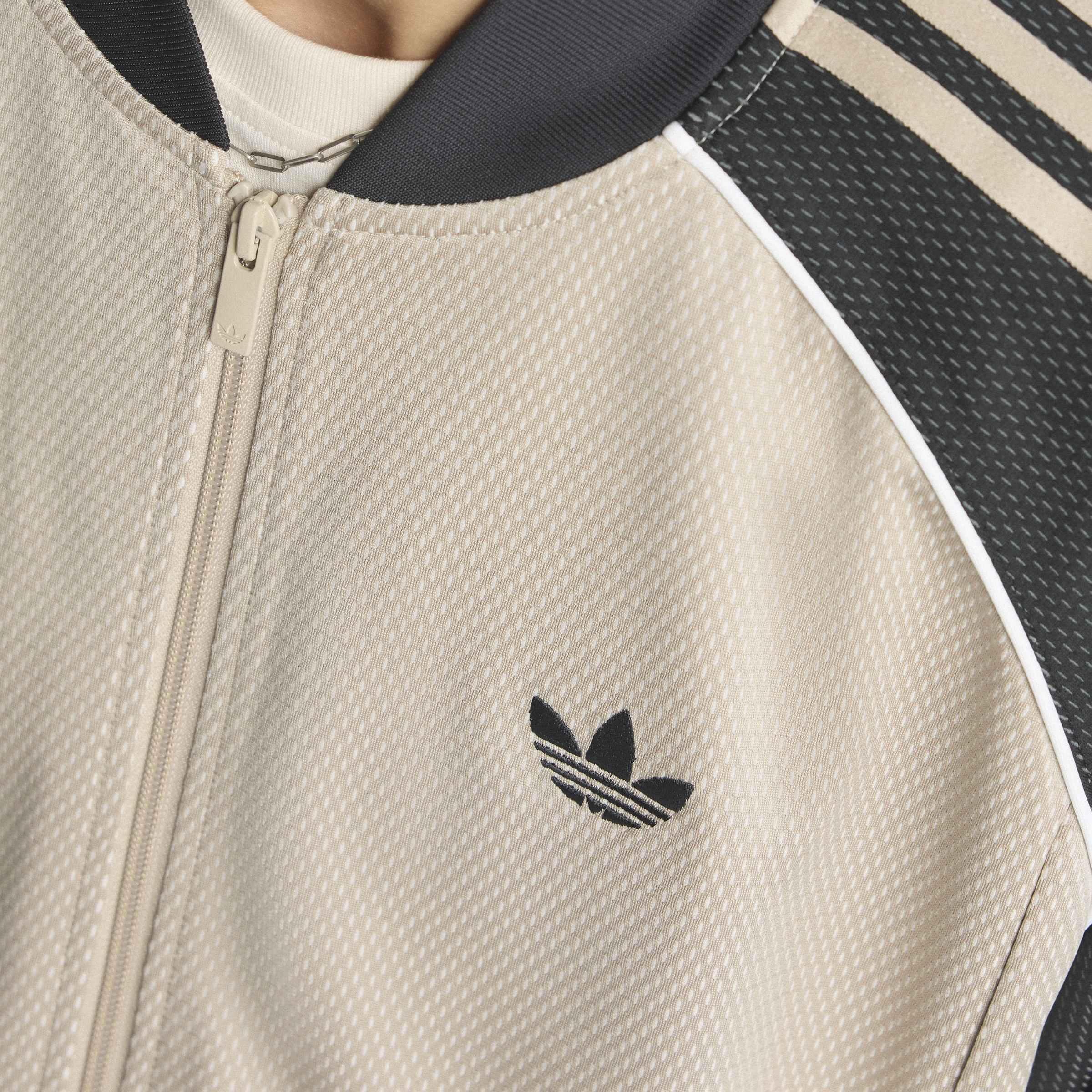 Loose Mesh Track Top, Beige, A701_ONE, large image number 12