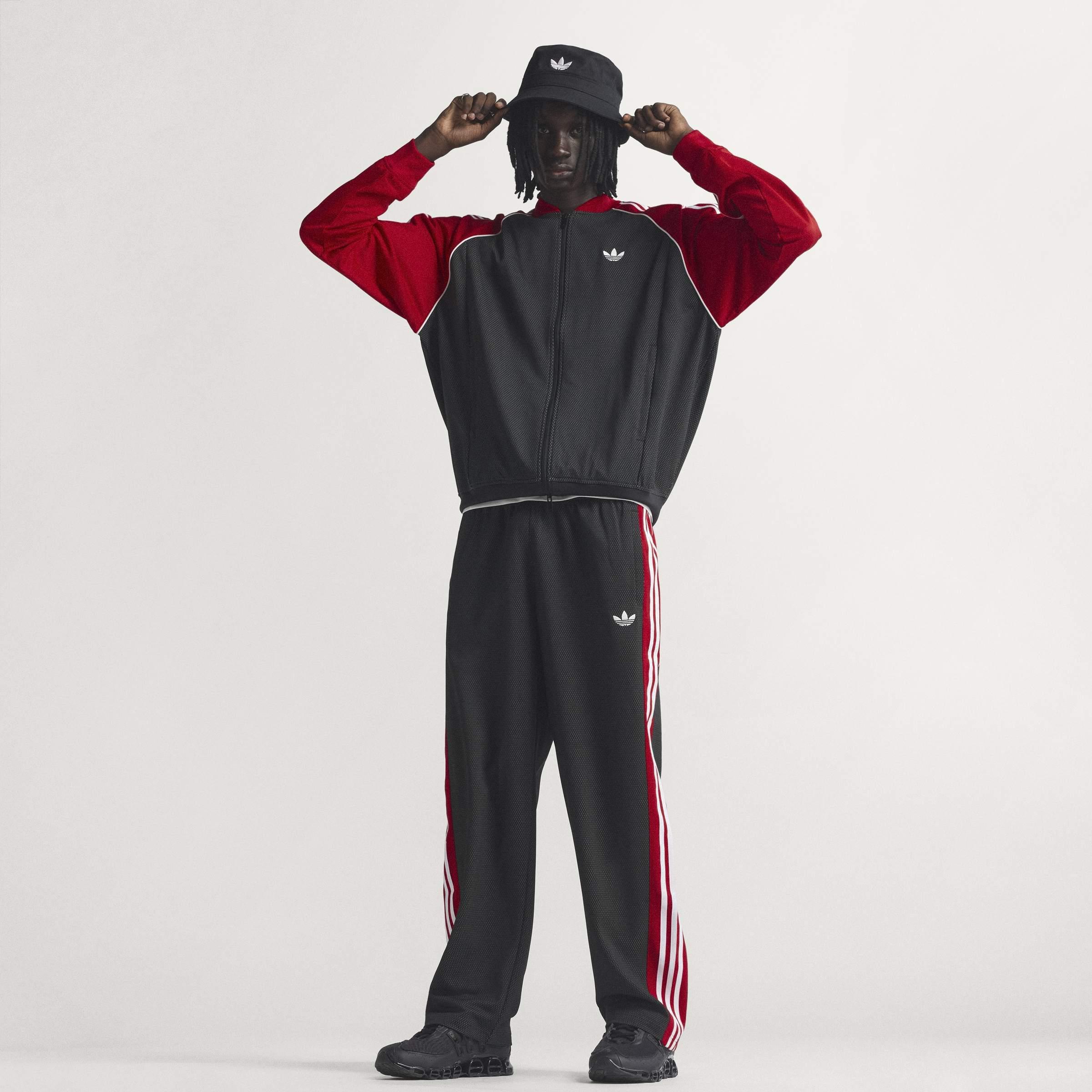 LOOSE MESH Tracksuit Bottoms, Black, A701_ONE, large image number 6