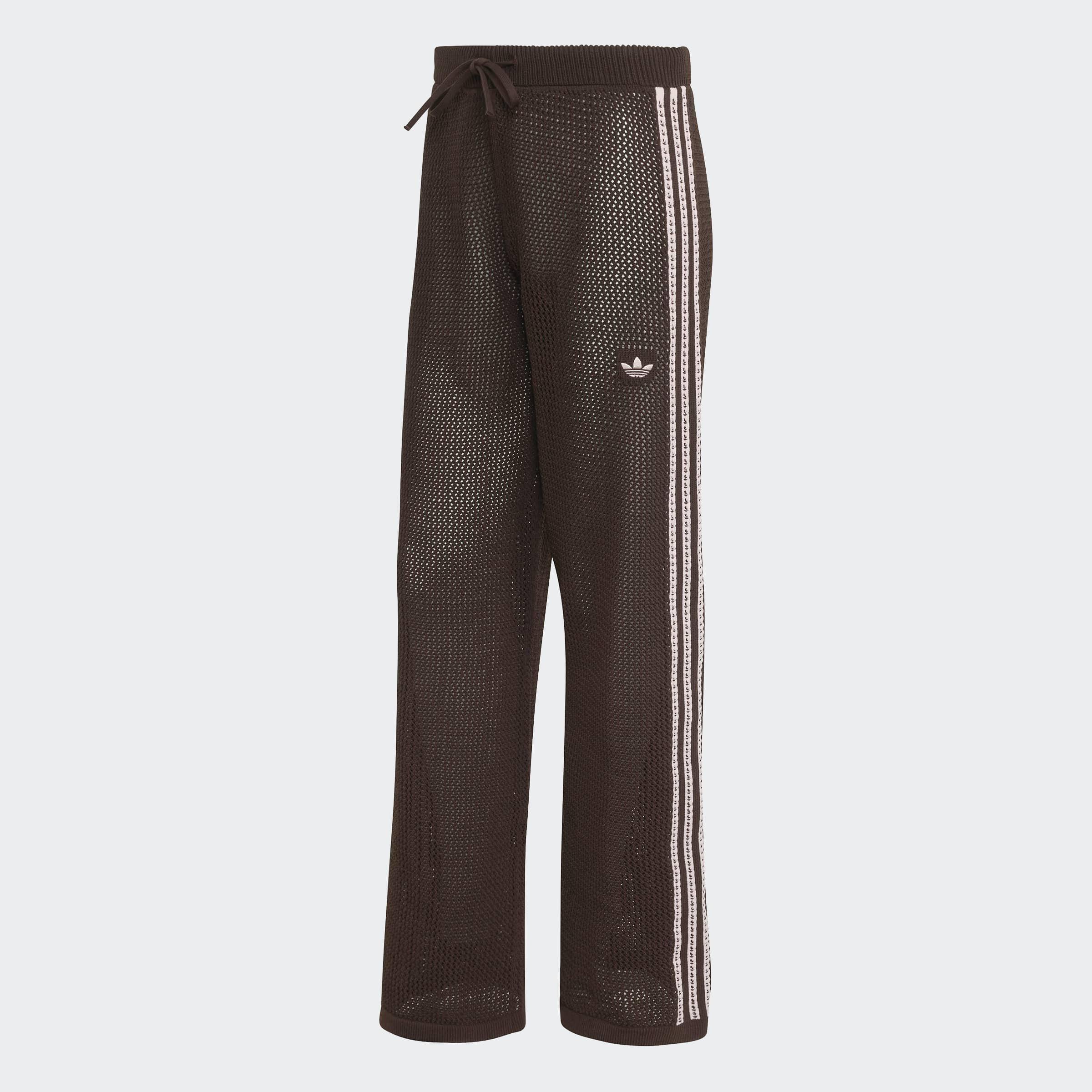 Knitted Crochet Firebird Tracksuit Bottoms, Brown, A701_ONE, medium