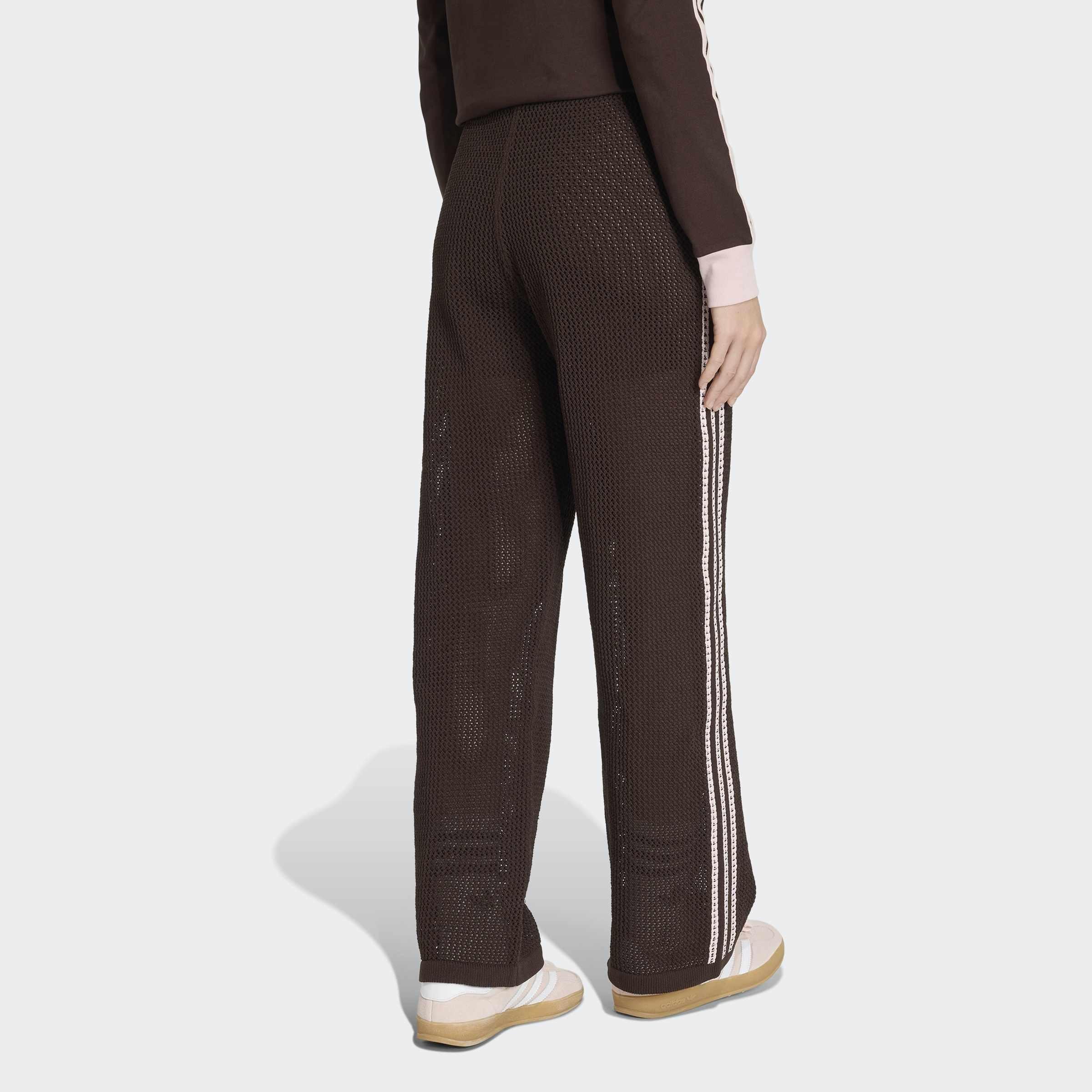 Knitted Crochet Firebird Tracksuit Bottoms, Brown, A701_ONE, medium