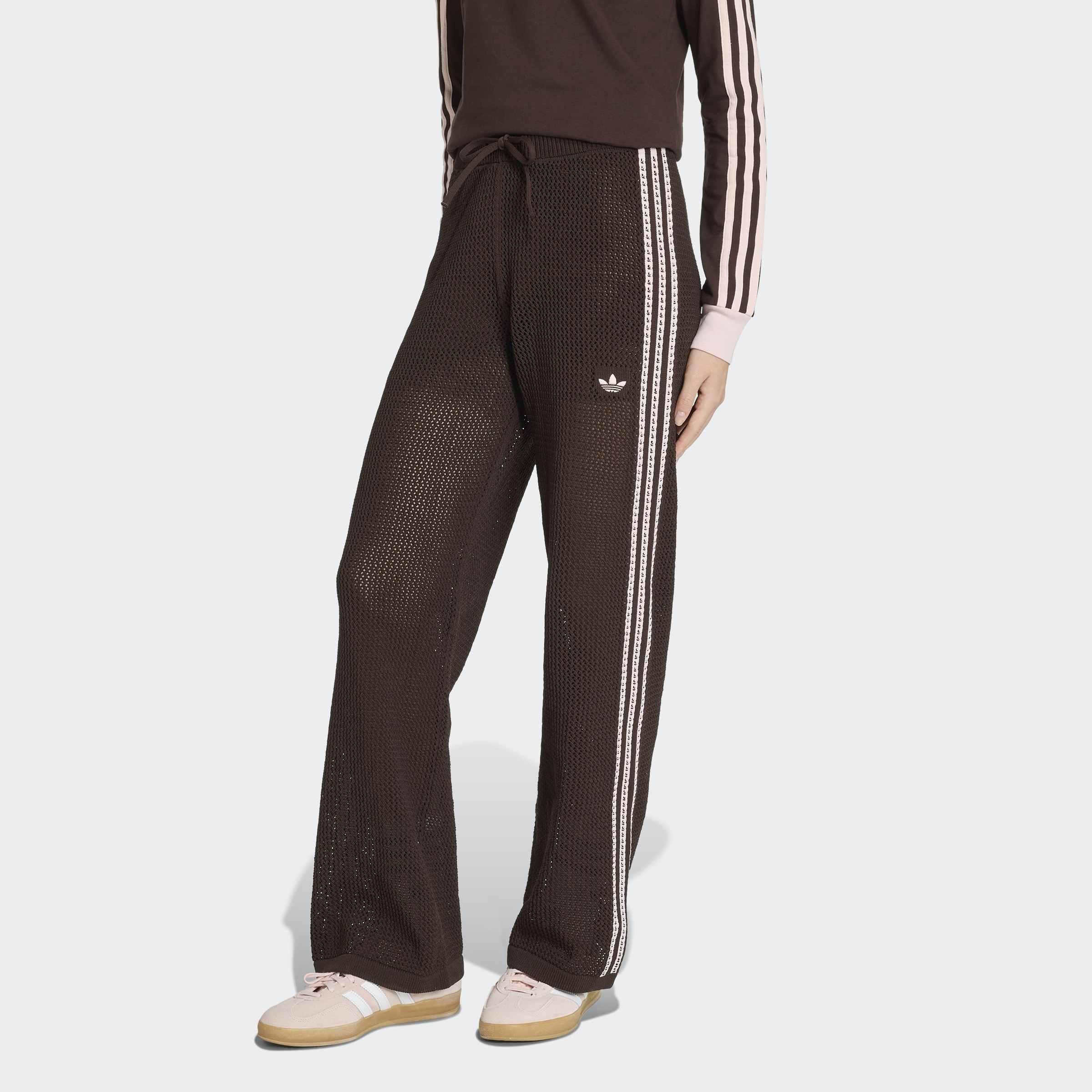Knitted Crochet Firebird Tracksuit Bottoms, Brown, A701_ONE, large image number 4