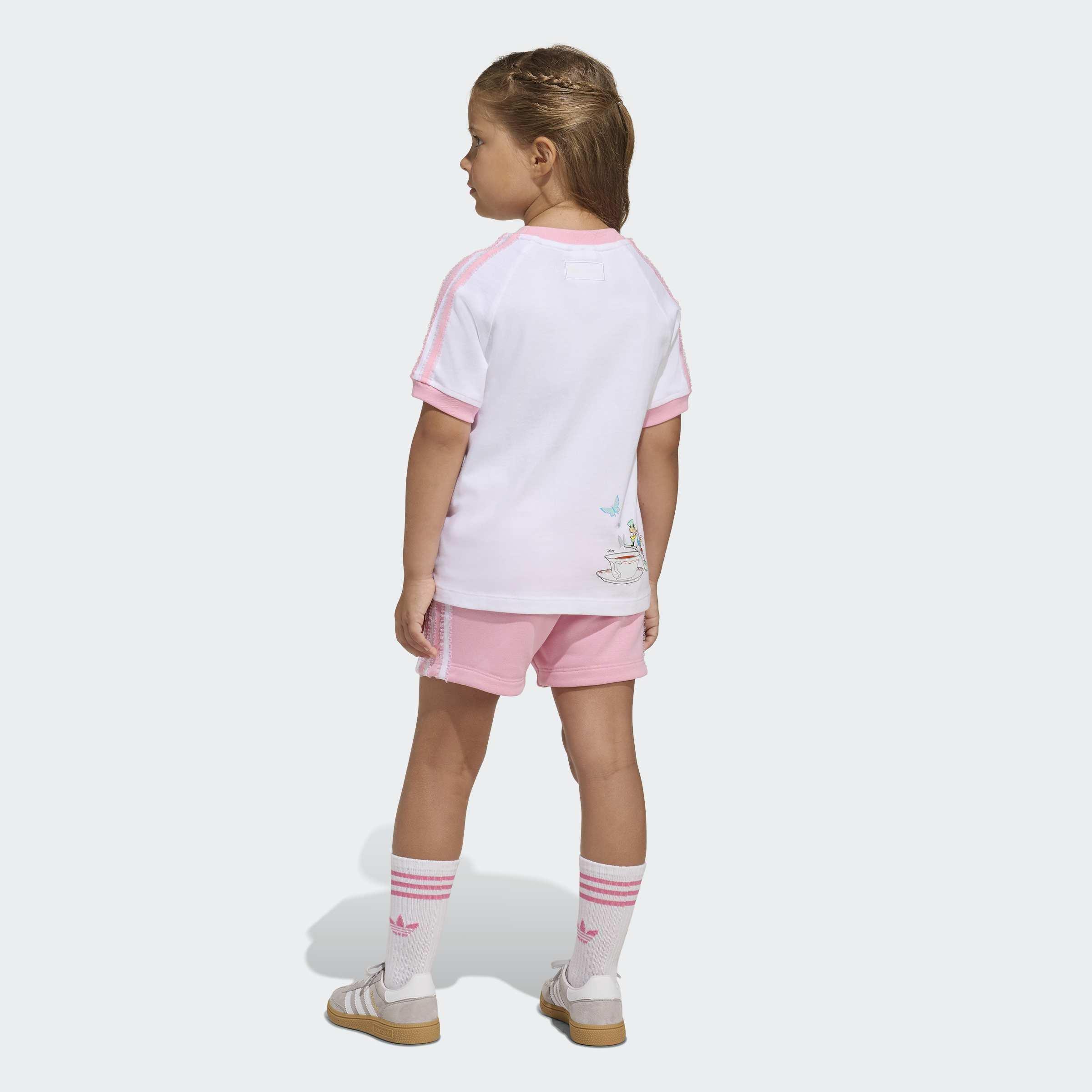 Kids Adidas Disney Short T-Shirt Set, White