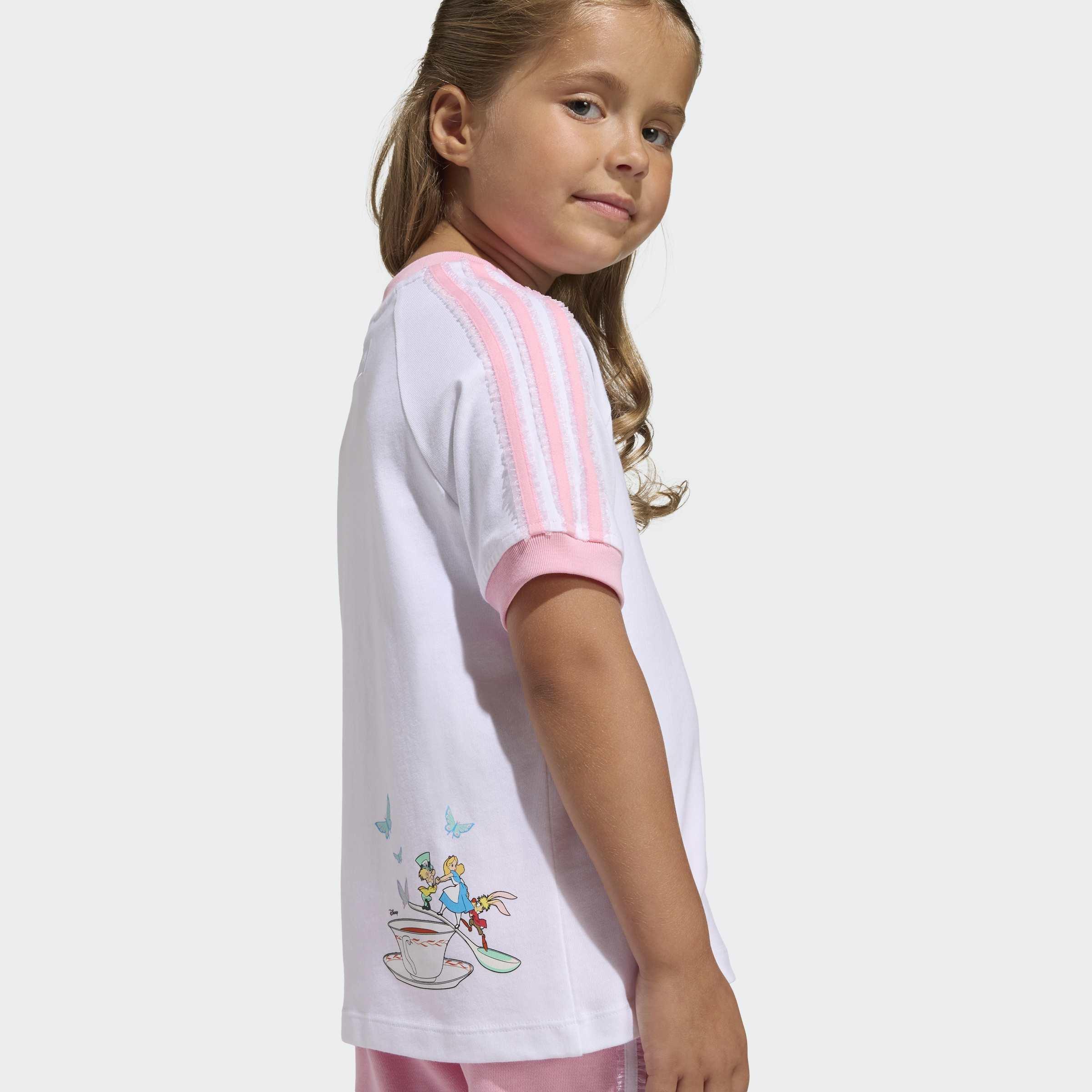 Kids Adidas Disney Short T-Shirt Set, White