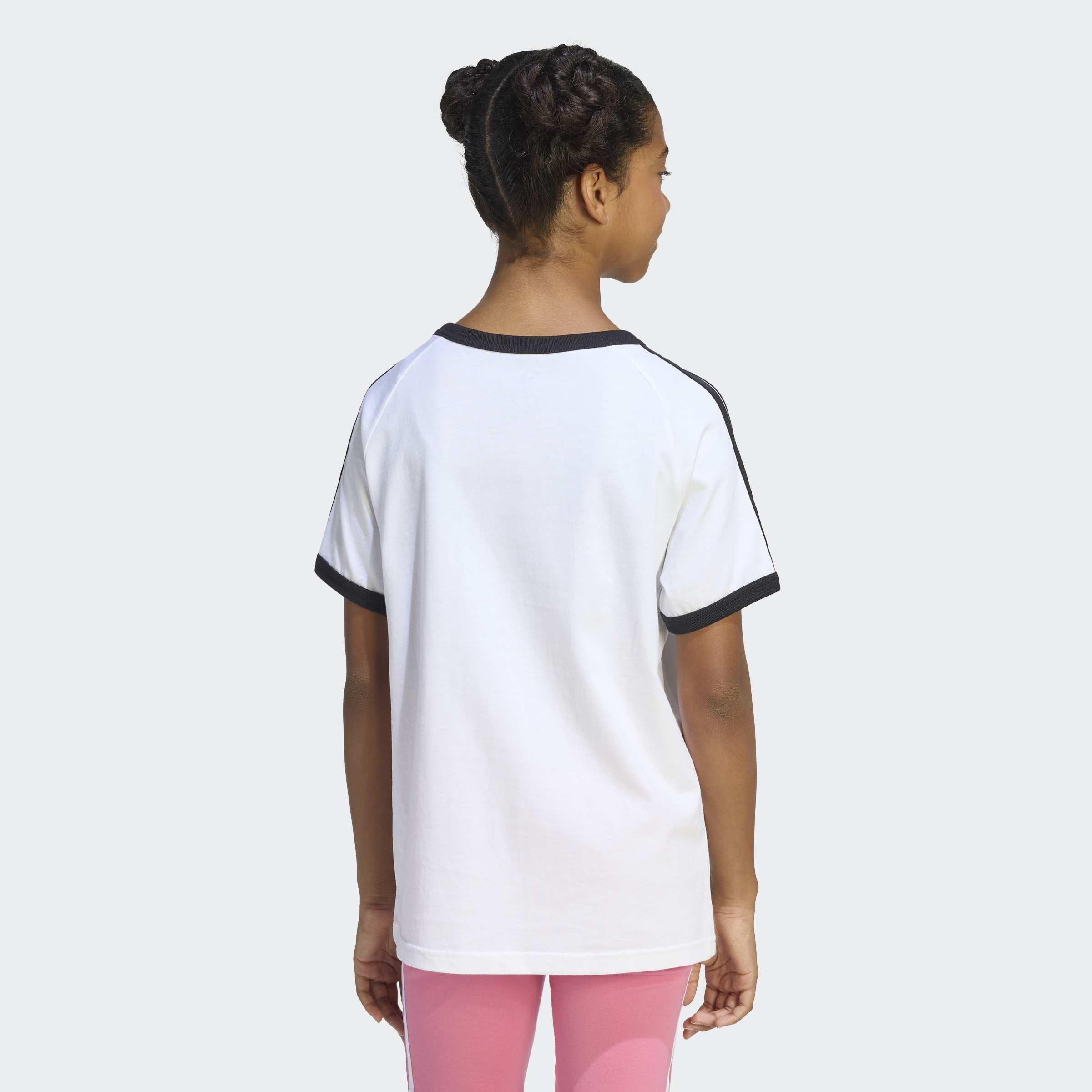 Kids Unisex 3 Stripes T-Shirt, White, A701_ONE, large image number 2
