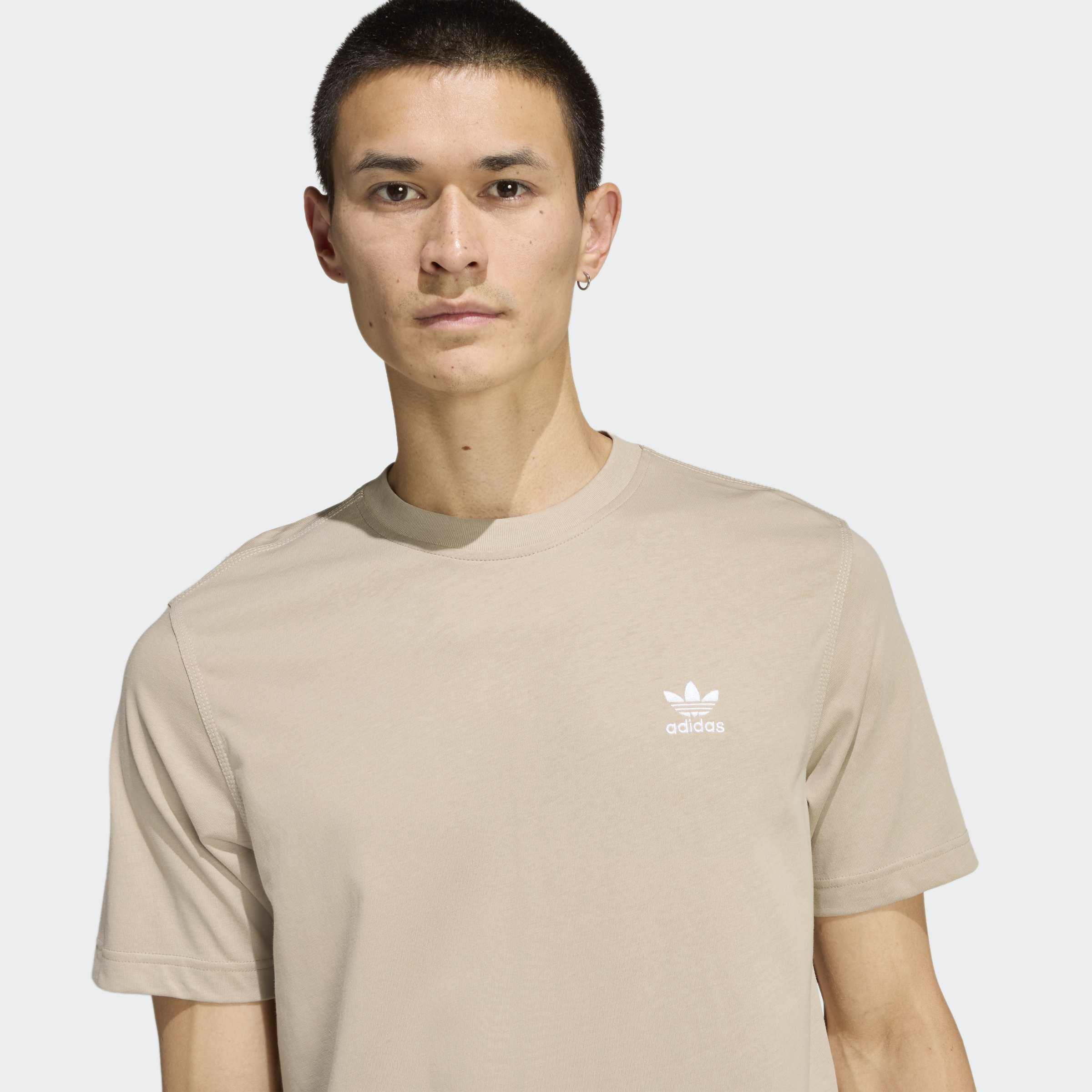 Trefoil Essentials Tee, Beige, A701_ONE, medium