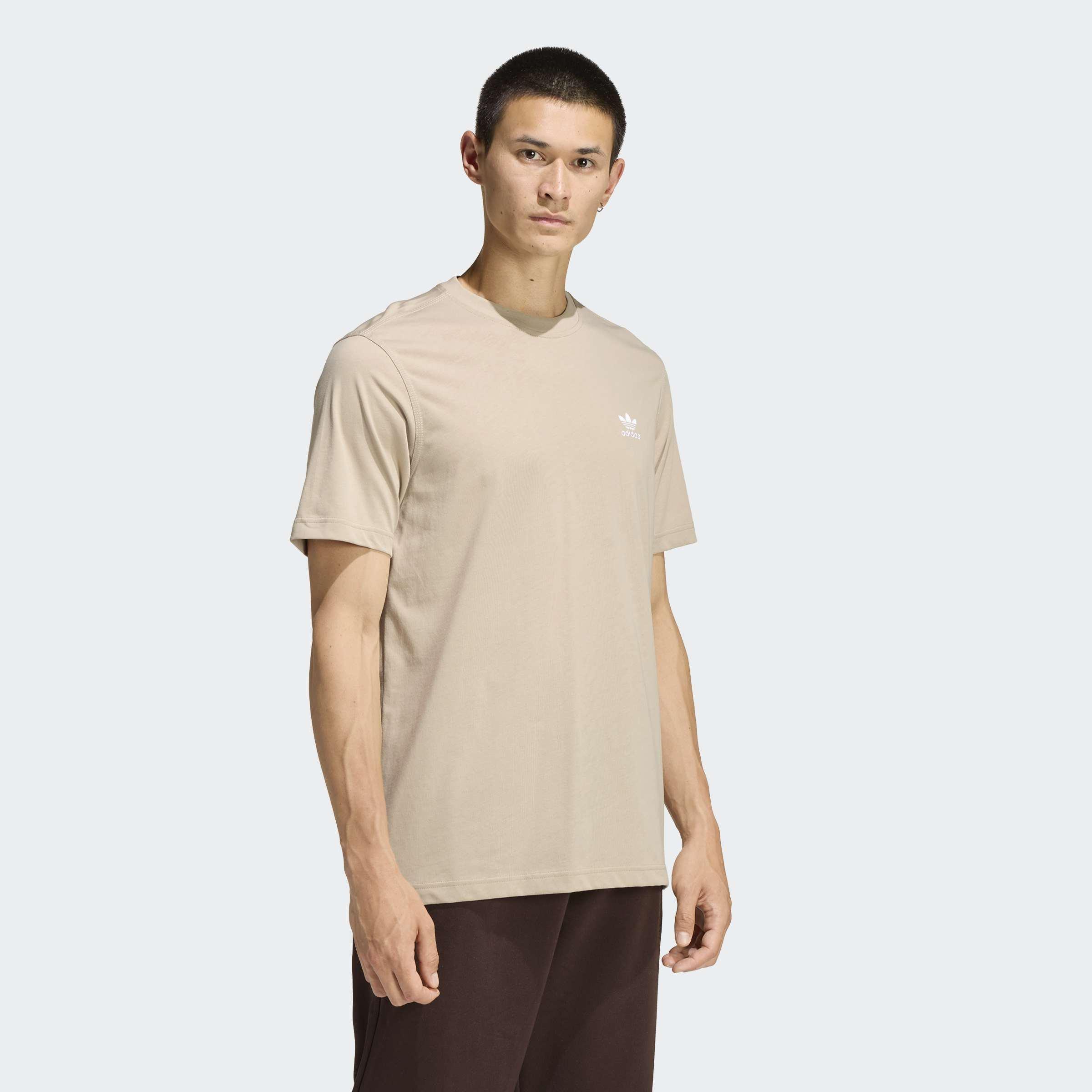 Trefoil Essentials Tee, Beige, A701_ONE, large image number 3