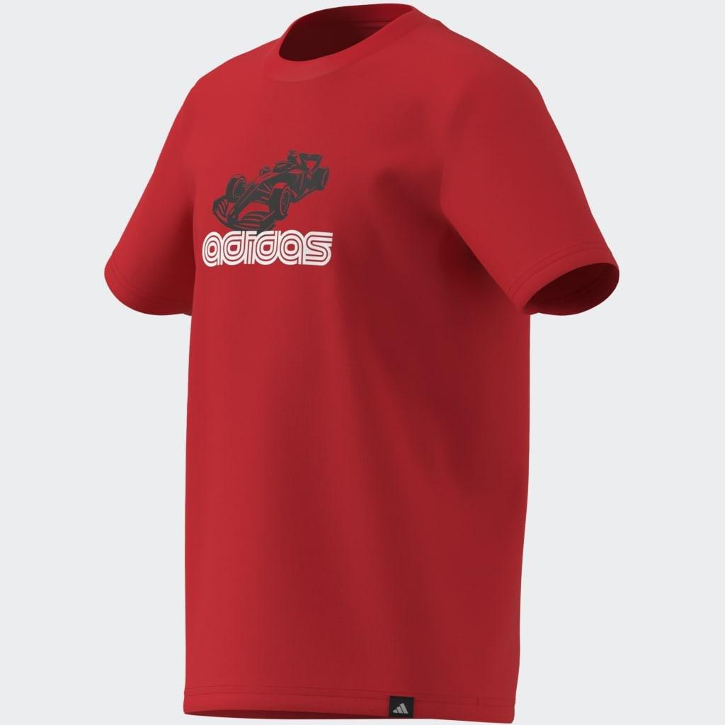 Kids Unisex Adrenaline Aesthetic Graphic T-Shirt, Red, A701_ONE, large image number 2