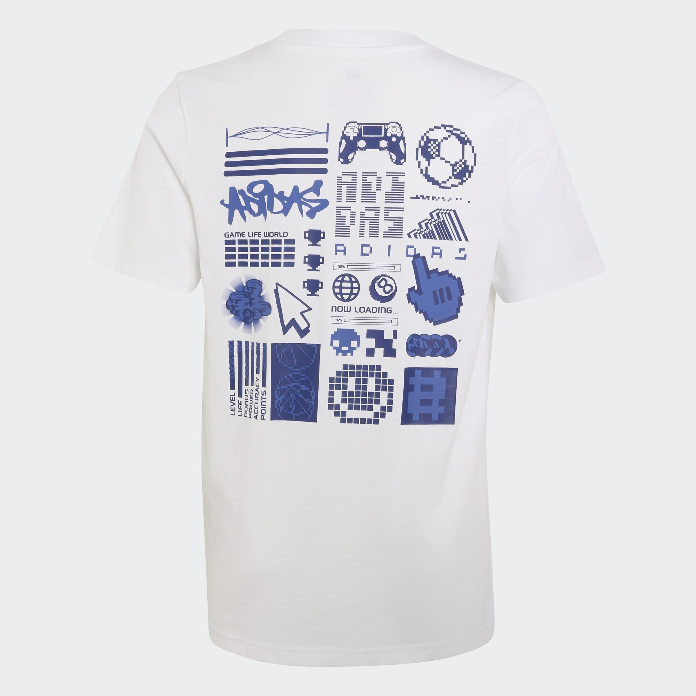 Kids Unisex Gaming Graphic T-Shirt, White