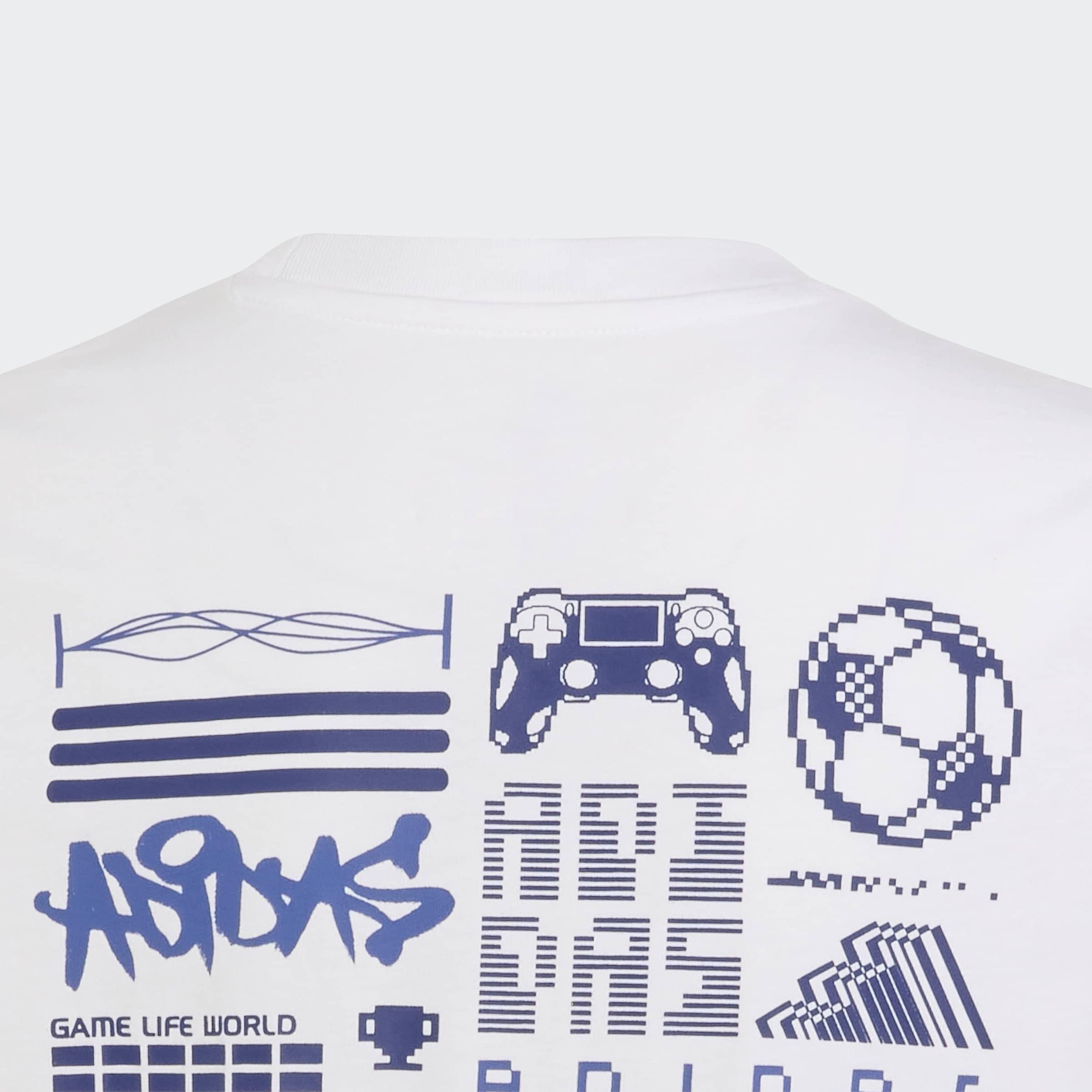 Kids Unisex Gaming Graphic T-Shirt, White, A701_ONE, large image number 3