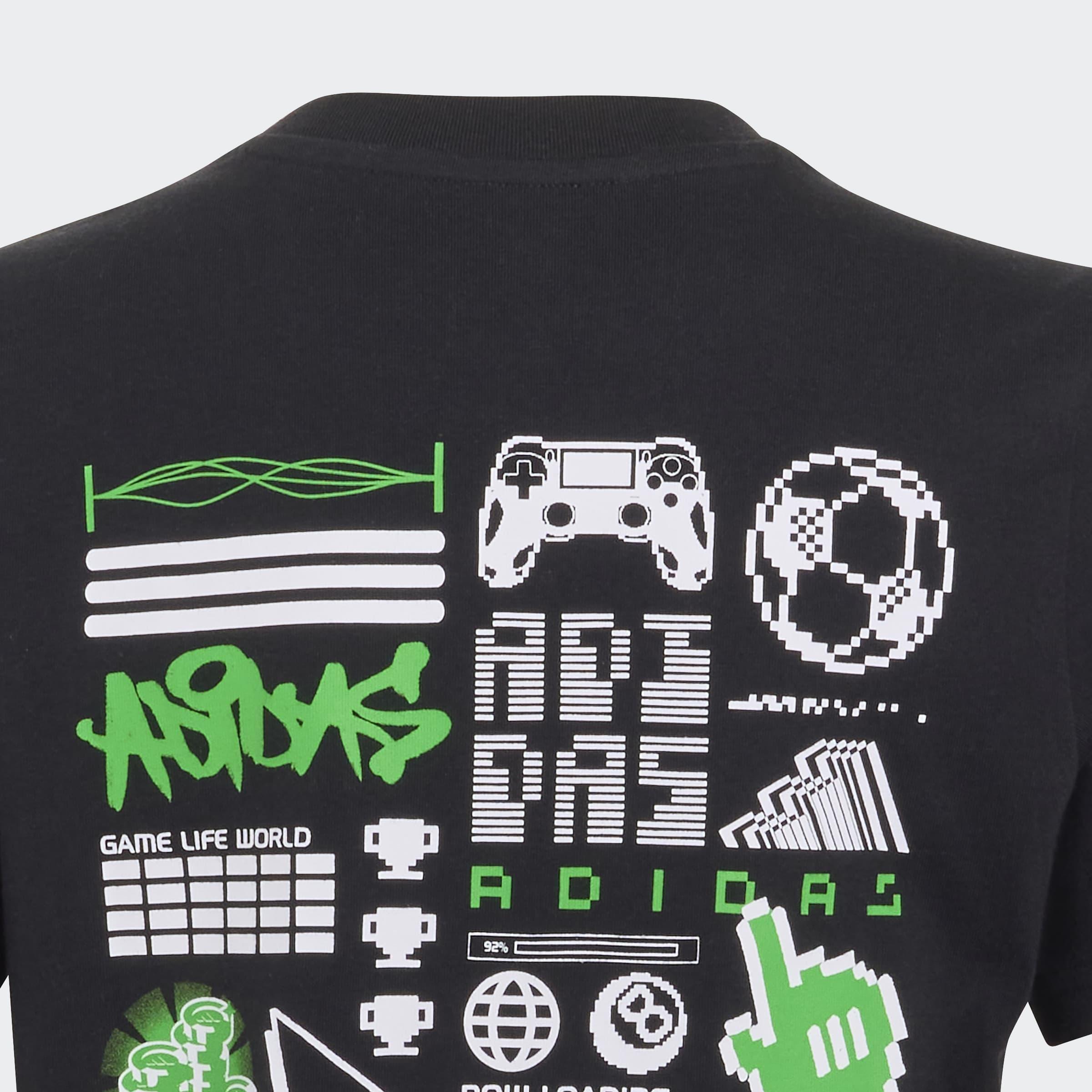 Kids Unisex Gaming Graphic T-Shirt, Black, A701_ONE, large image number 4