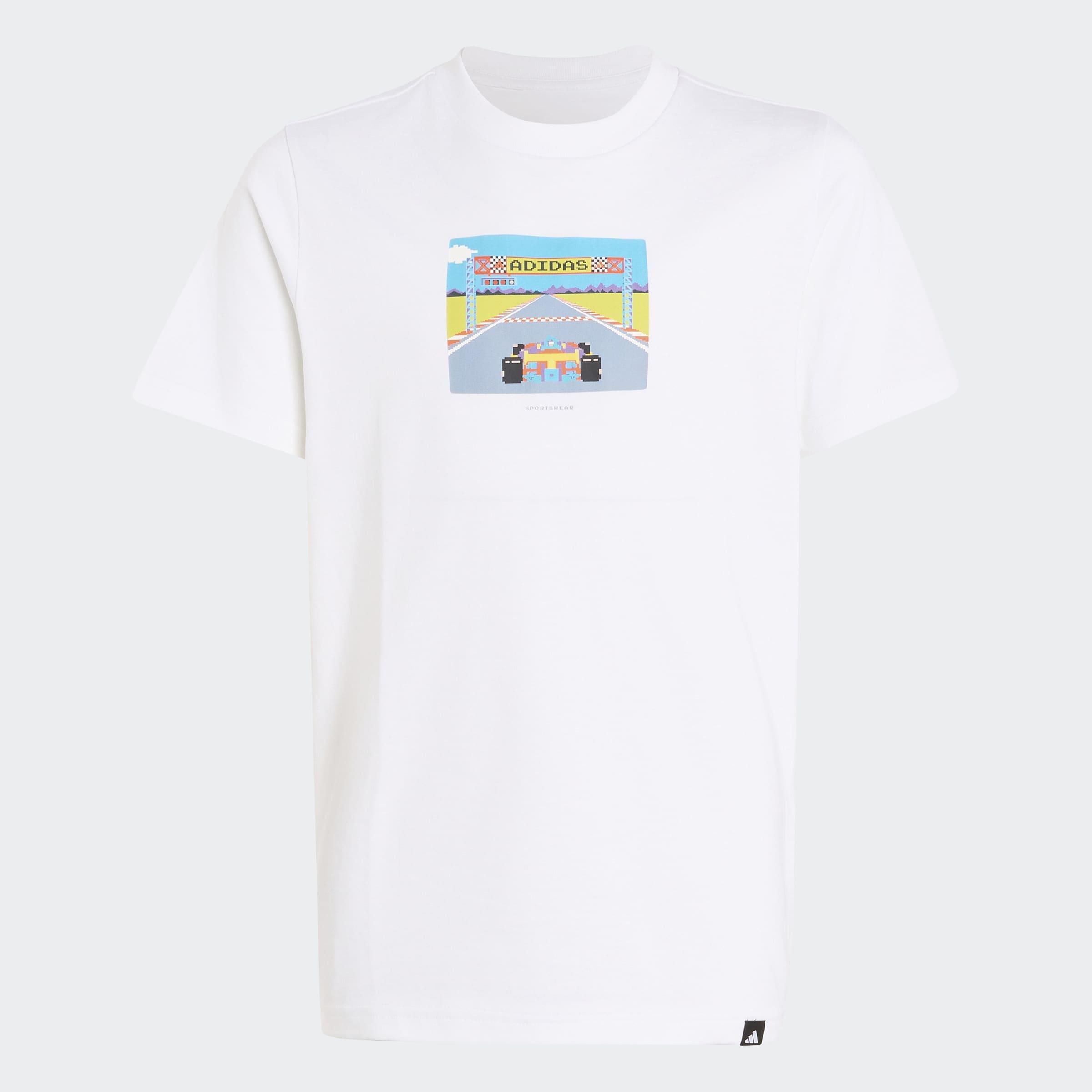 Kids Unisex Gaming Graphic T-Shirt, White