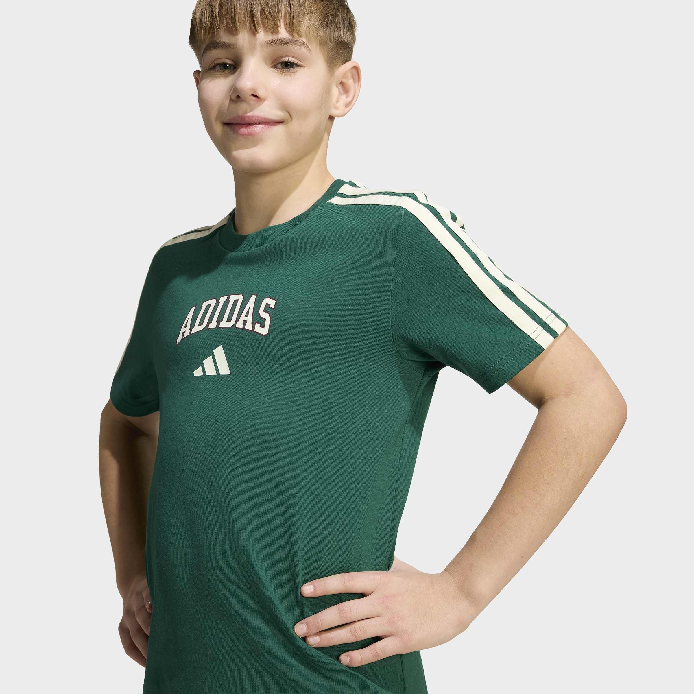 Kids Unisex Collegiate Graphic T-Shirt, Green, A701_ONE, large image number 3