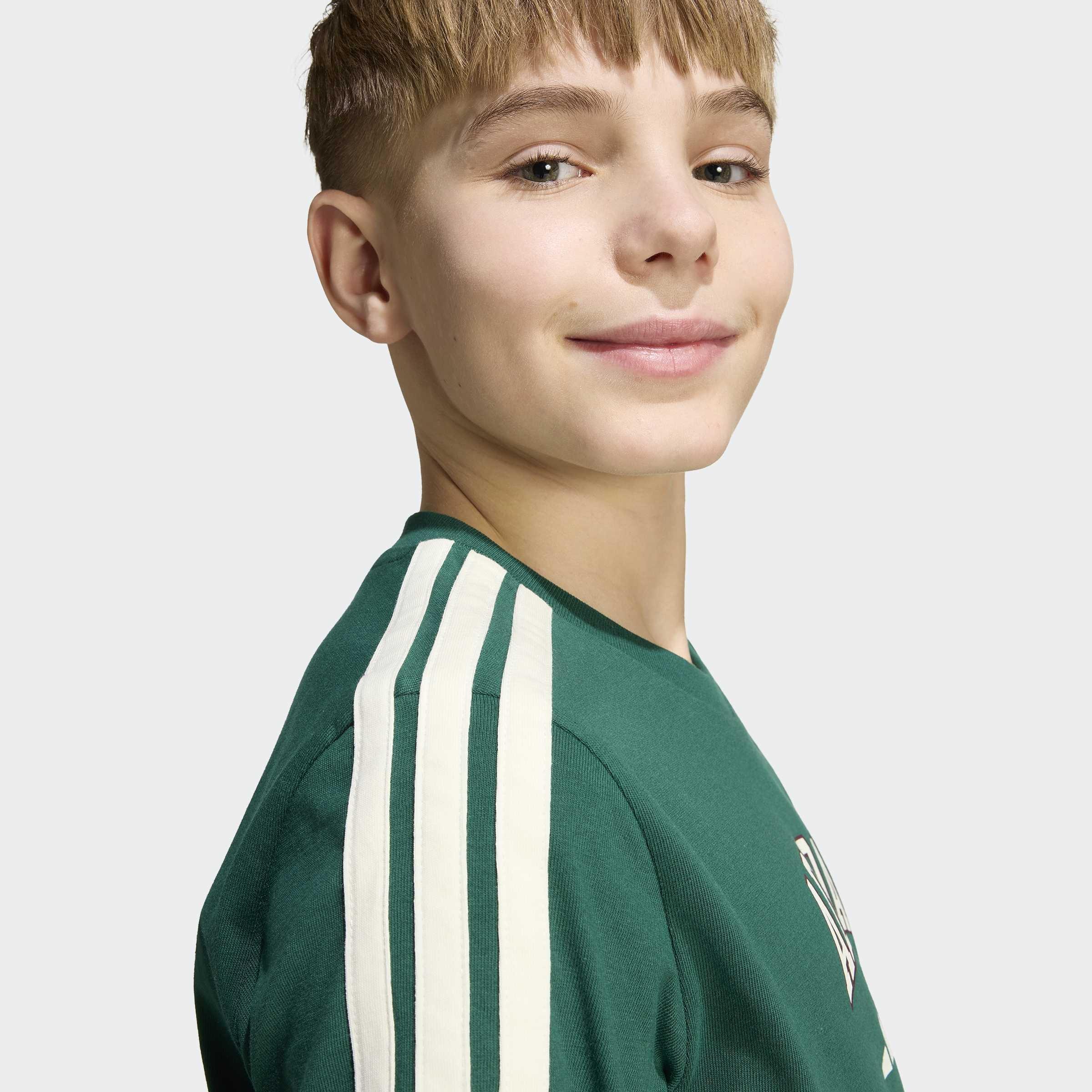 Kids Unisex Collegiate Graphic T-Shirt, Green, A701_ONE, large image number 4
