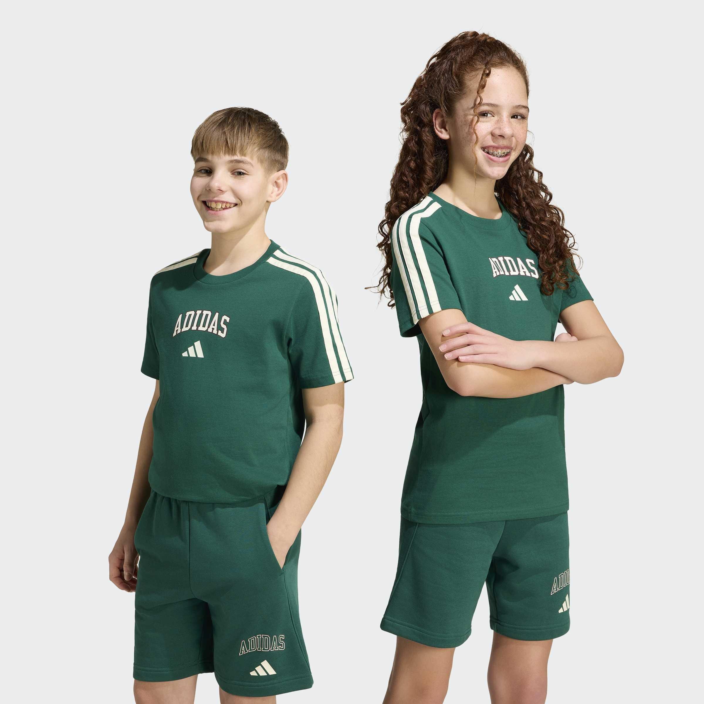 Kids Unisex Collegiate Graphic T-Shirt, Green, A701_ONE, large image number 6