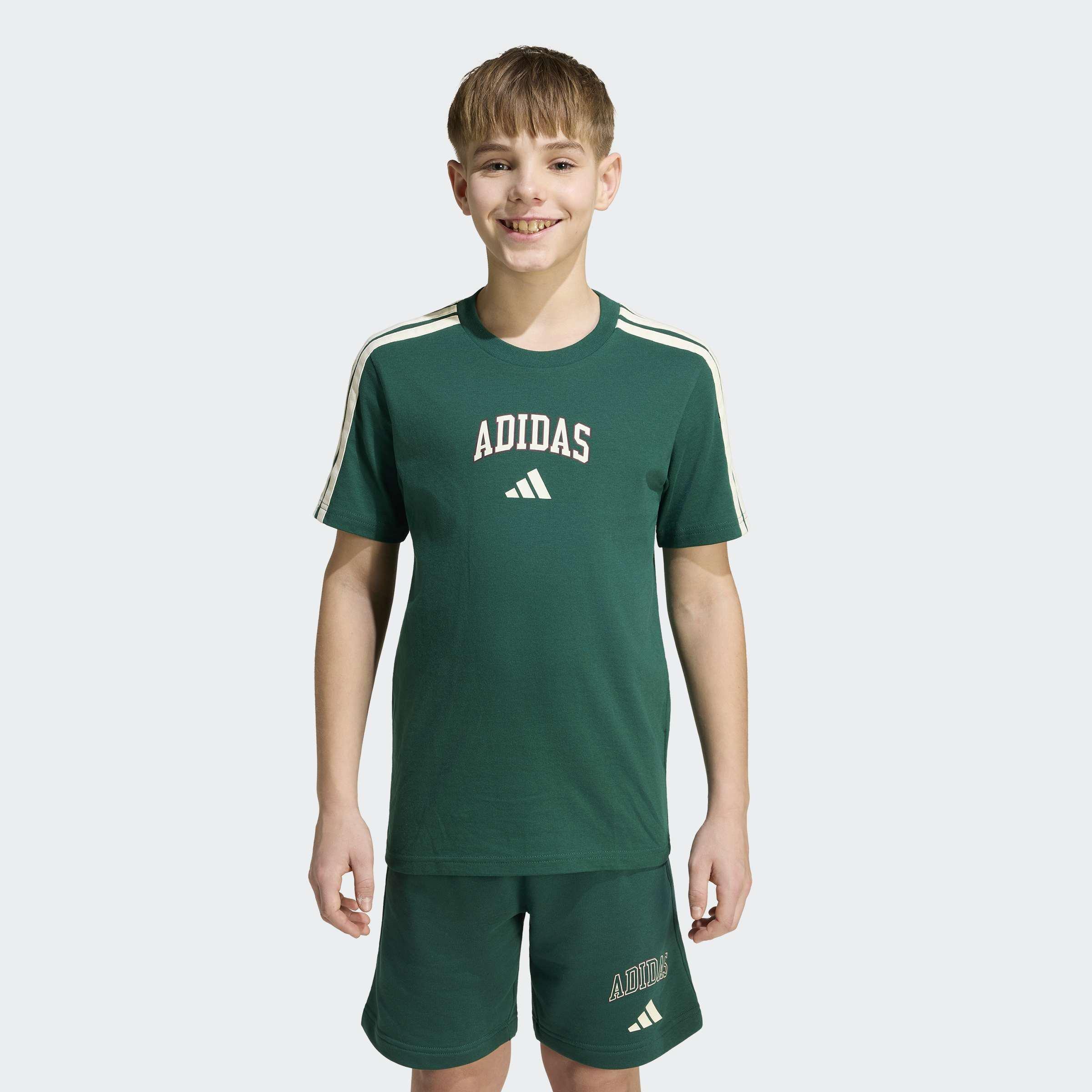 Kids Unisex Collegiate Graphic T-Shirt, Green, A701_ONE, large image number 7