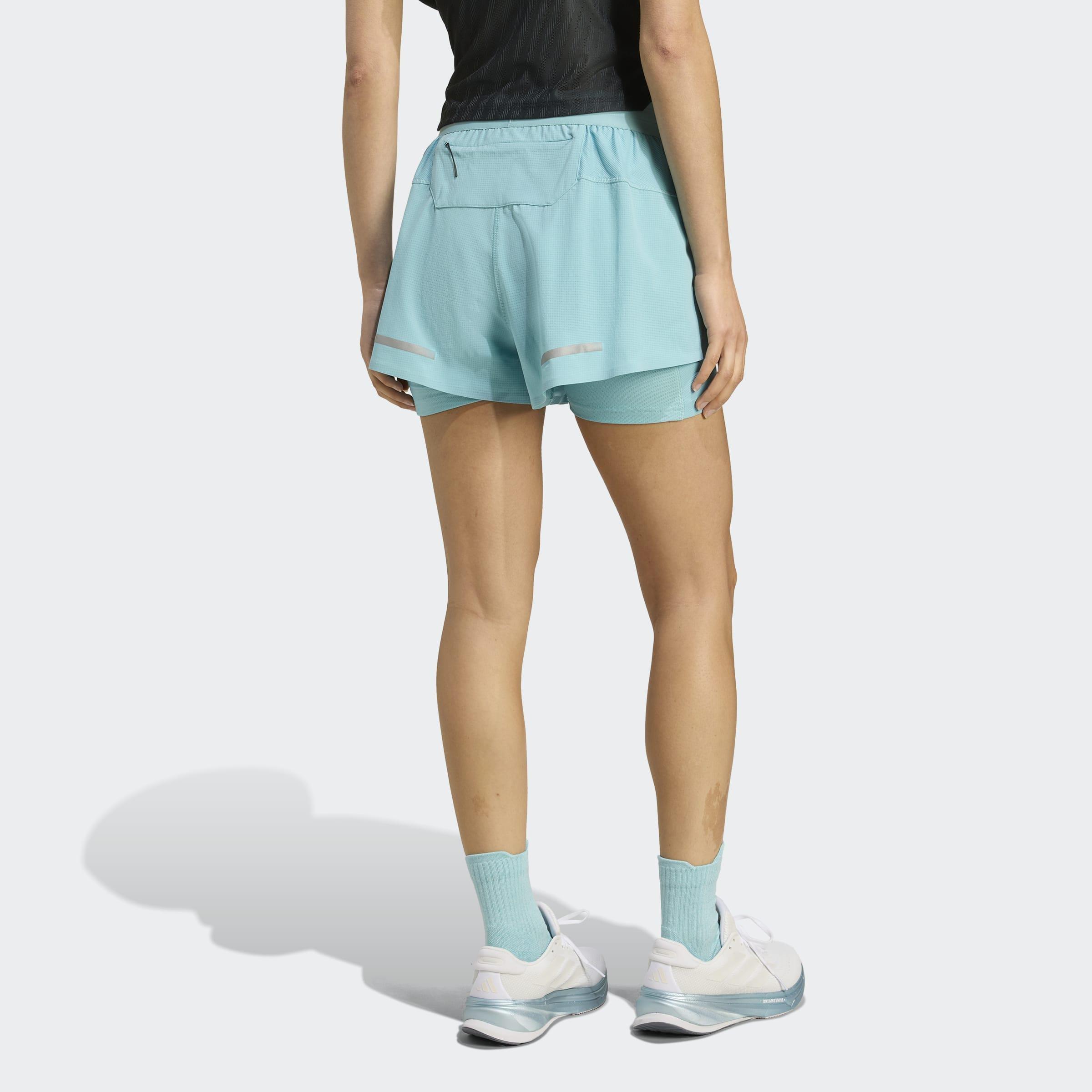 Adi365 Running CLIMACOOL+ 2-In-1 Shorts, Green, A701_ONE, medium