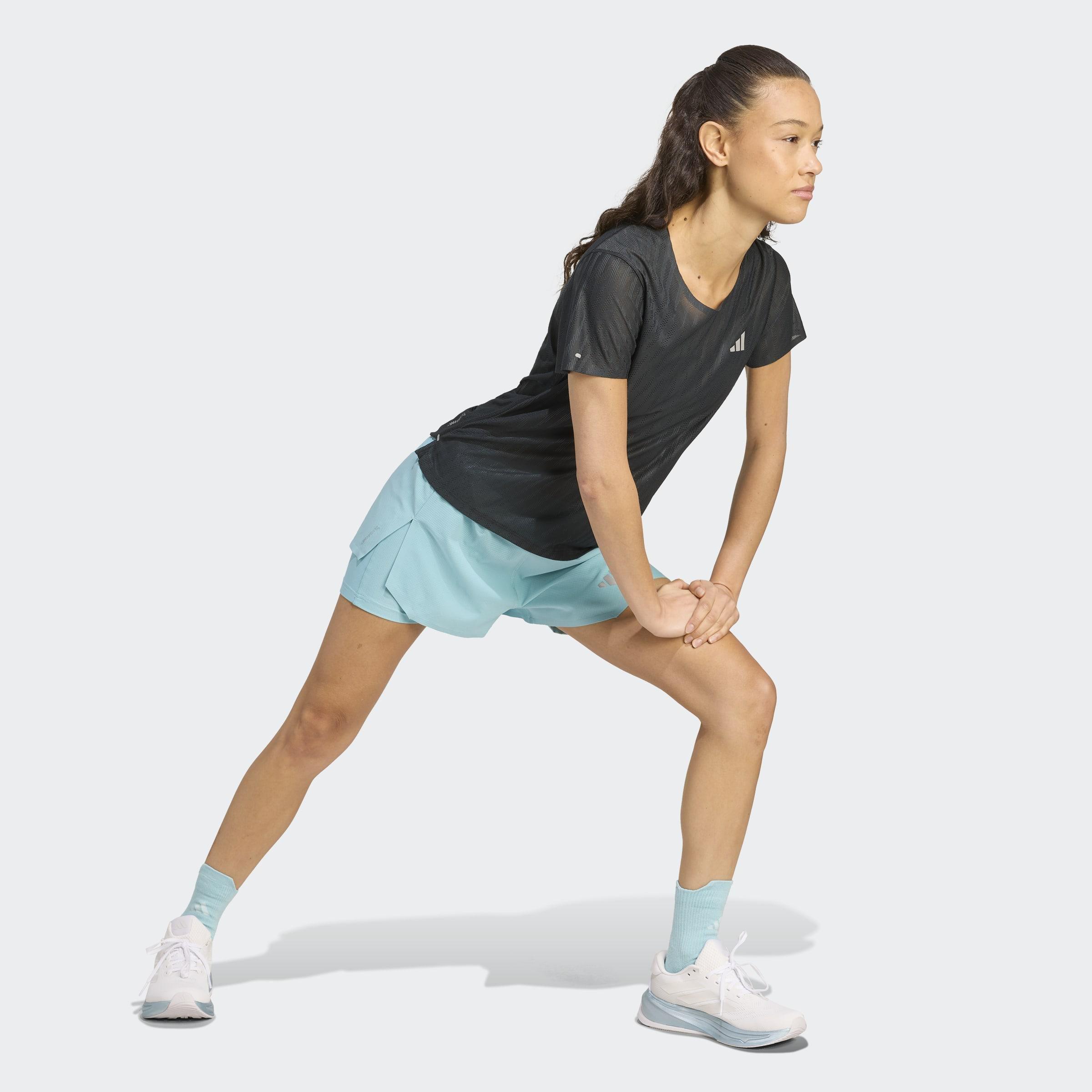 Adi365 Running CLIMACOOL+ 2-In-1 Shorts, Green, A701_ONE, large image number 4