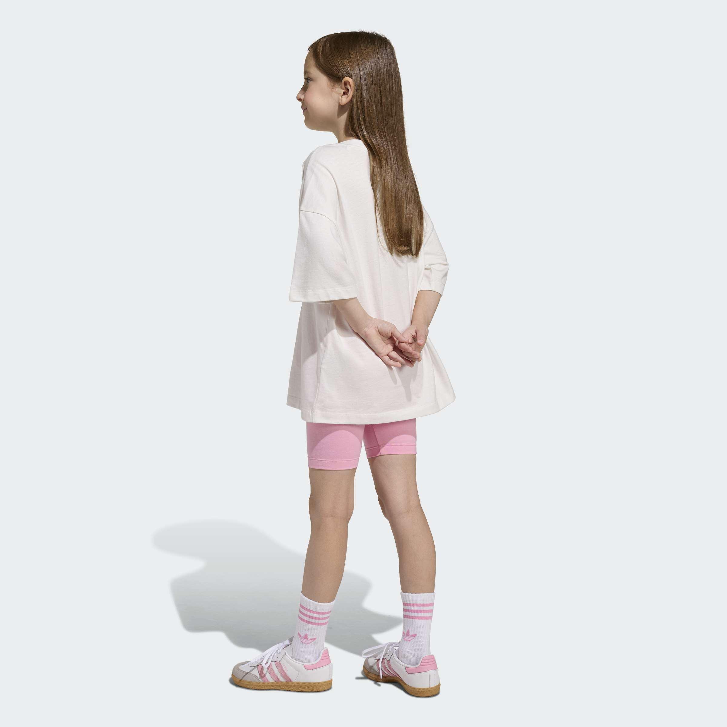 Kids Cycling Shorts and Tee Set, Pink, A701_ONE, large image number 2