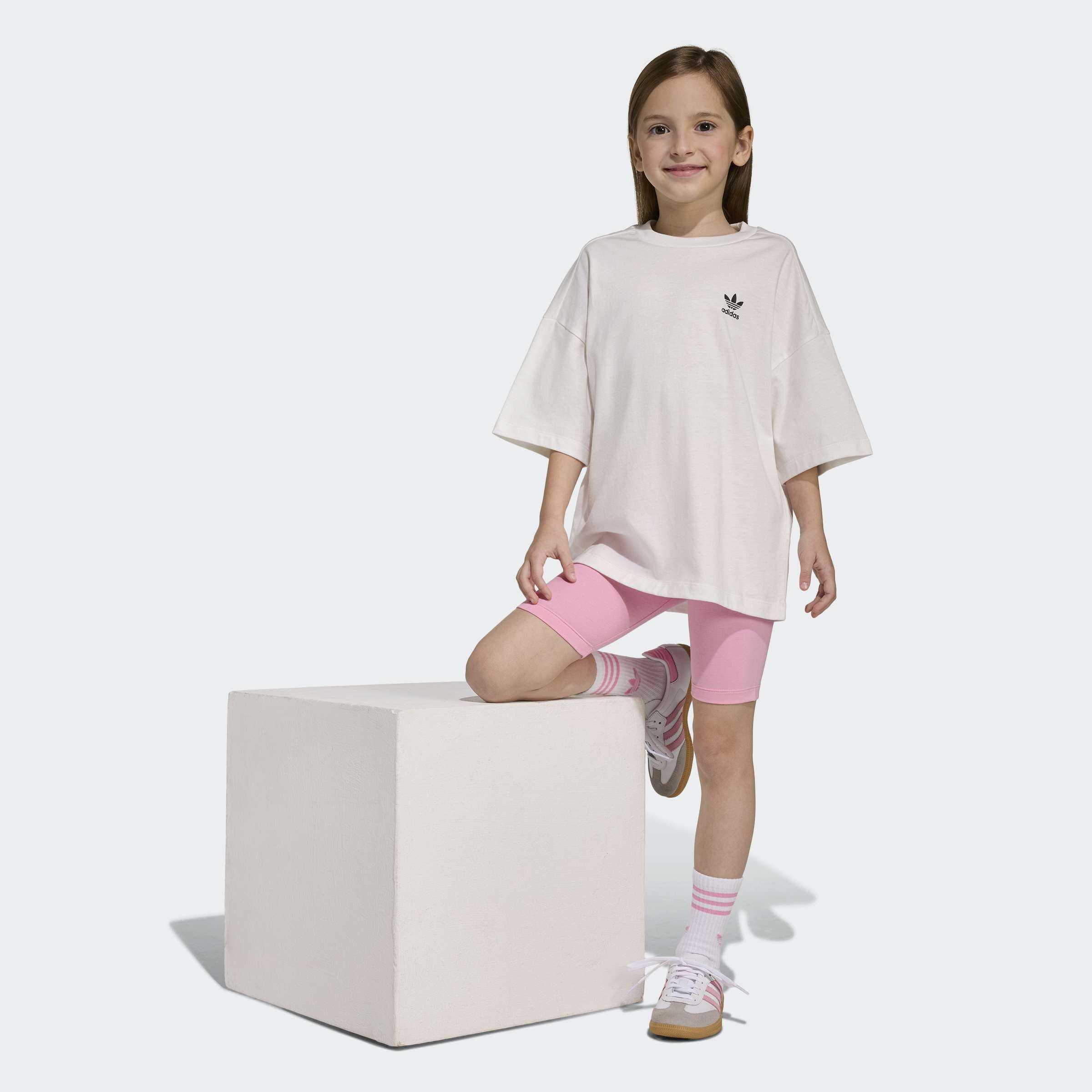 Kids Cycling Shorts and Tee Set, Pink, A701_ONE, large image number 5